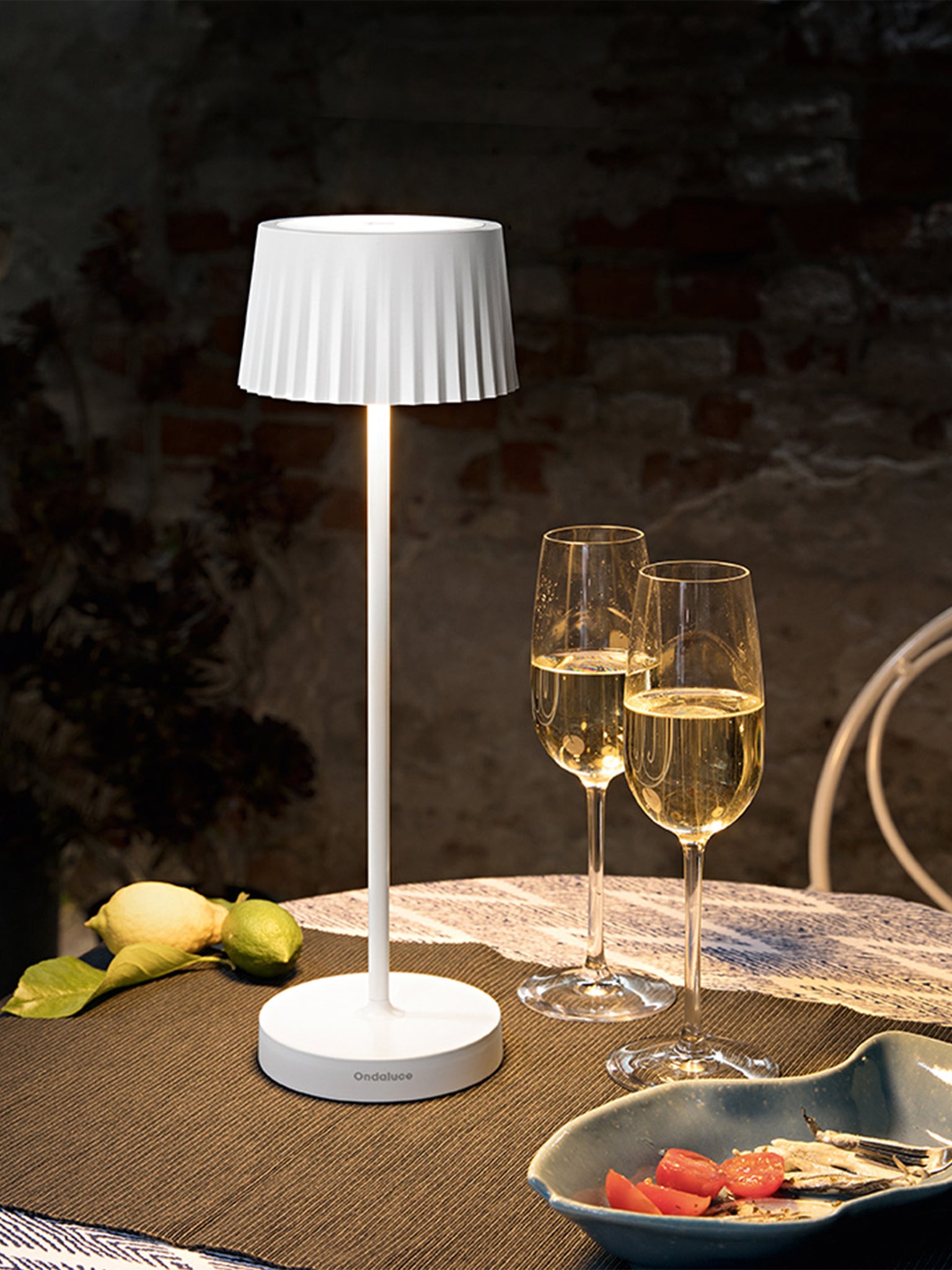 Macao - Lampada Da Tavolo Bianco
