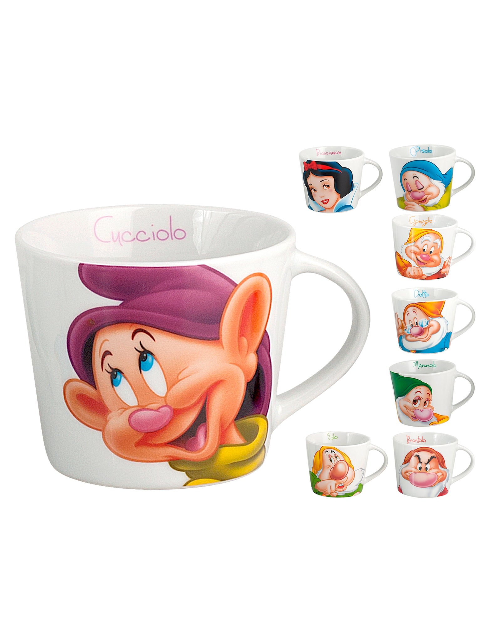 Disney Nani Set 12 Tazze Jumbo, Porcellana, Cc430