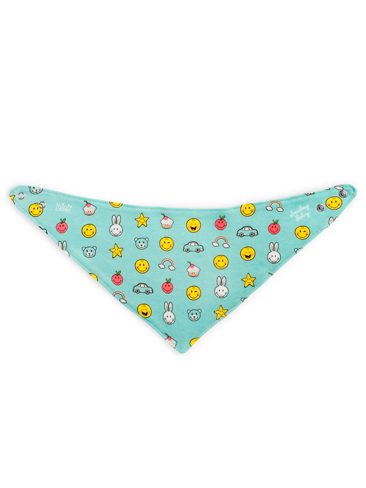 Smiley Boy Set 2 Bavaglini Bandana In Cotone