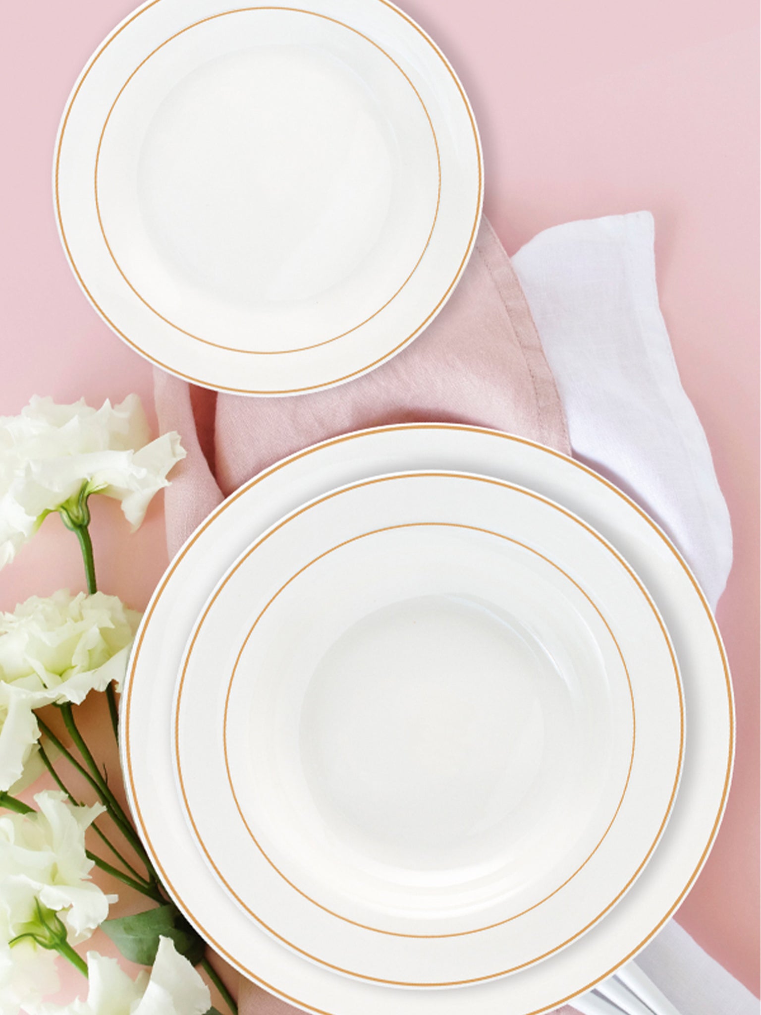 9302700 Servizio Tavola Montpellier, Porcellana, 18 Pezzi, Porcelain, Bianco