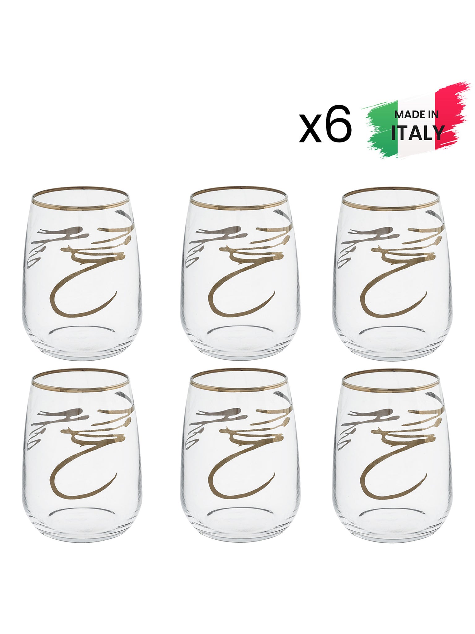 Bicchiere Acqua Assenzio Platinum Set 6 pezzi