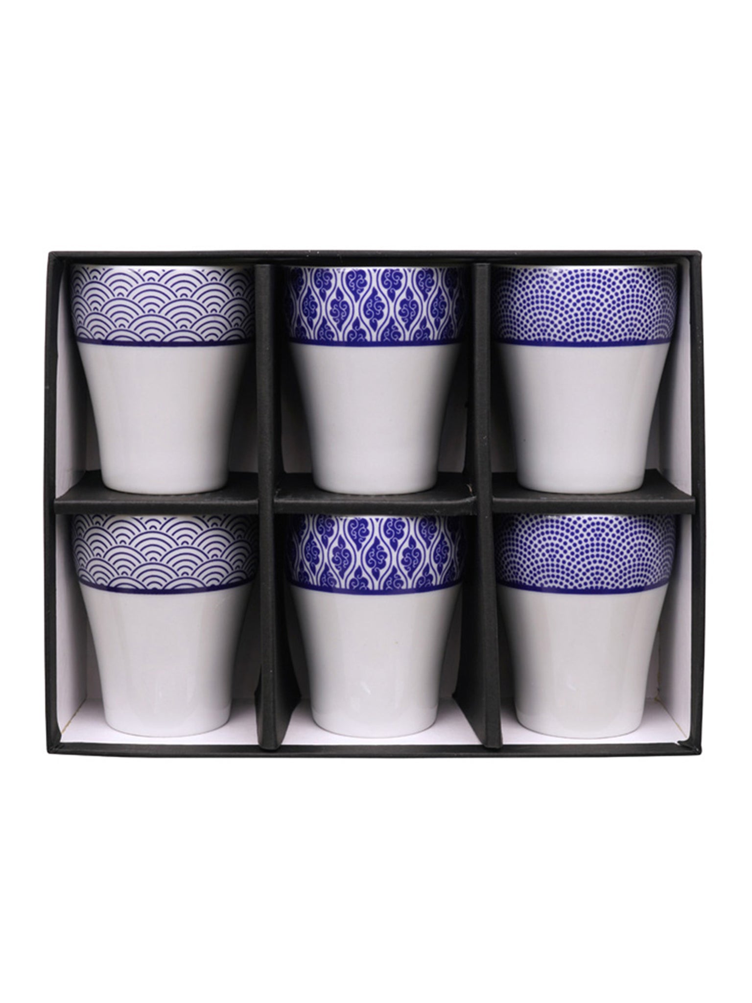 Set da 6 Tazze da tè Nippon Blue in Porcellana Blu/Bianco Set da  1
