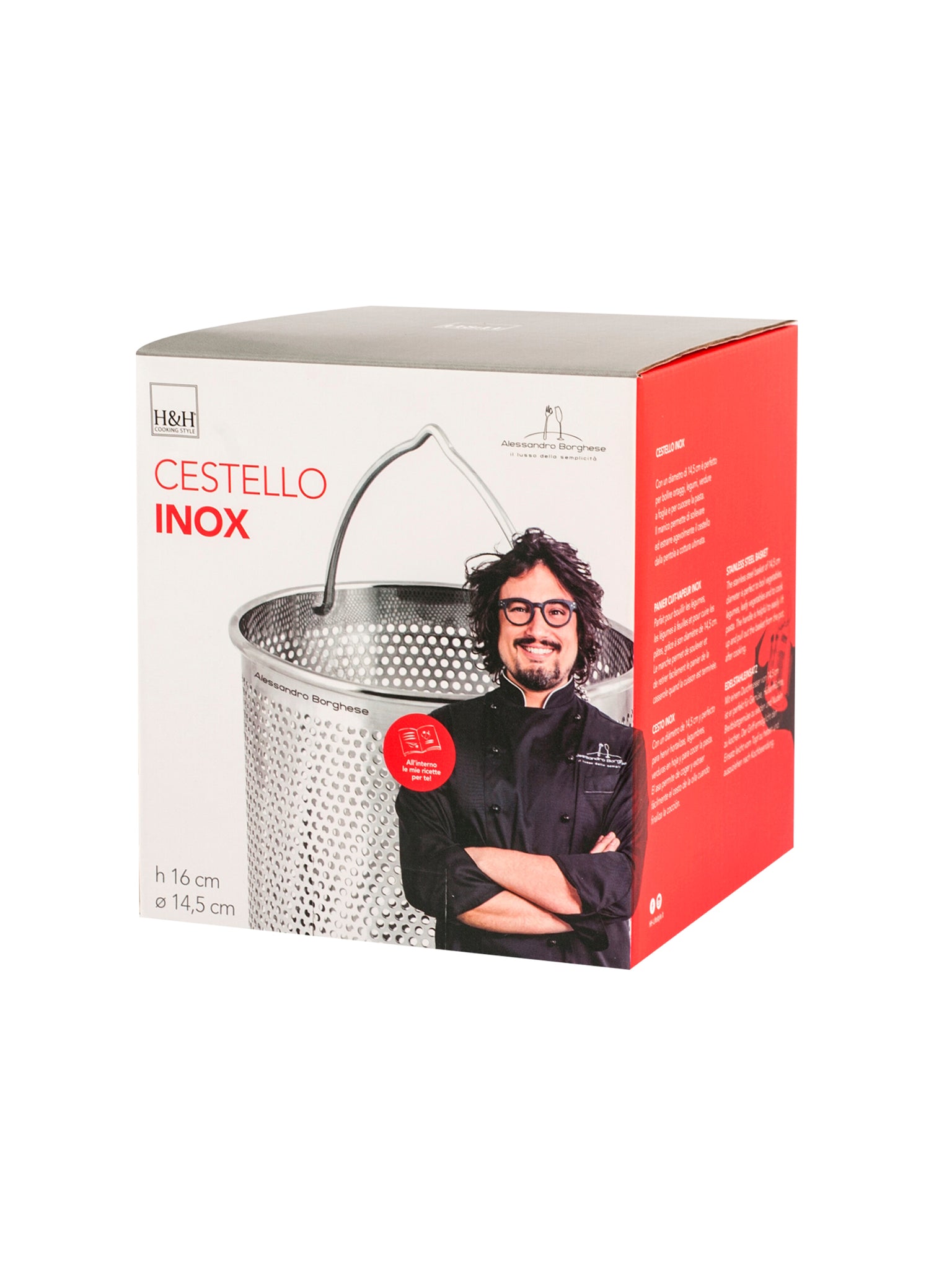 Cestello Inox Alessandro Borghese Tondo 16,5Xh16