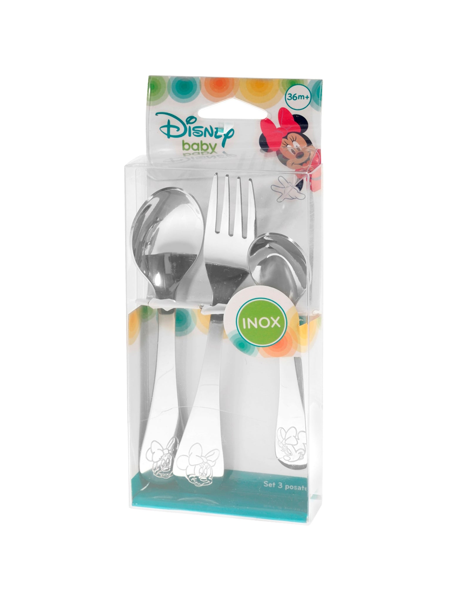 Disney Minnie Confezione Da 3 Posate Inox, Grigio