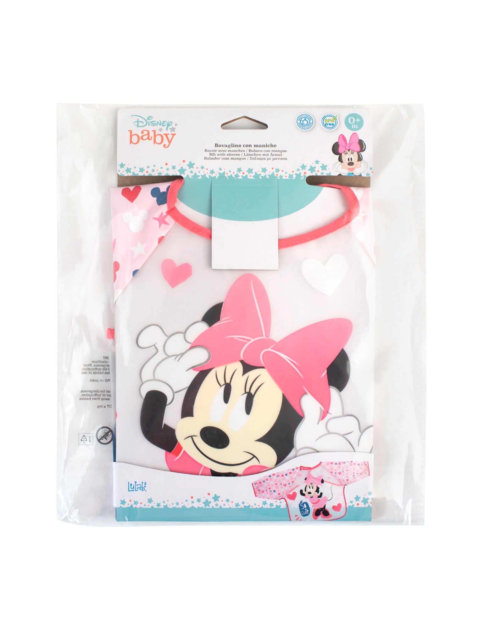 Disney Minnie Icon Bavaglino In Peva Con Maniche
