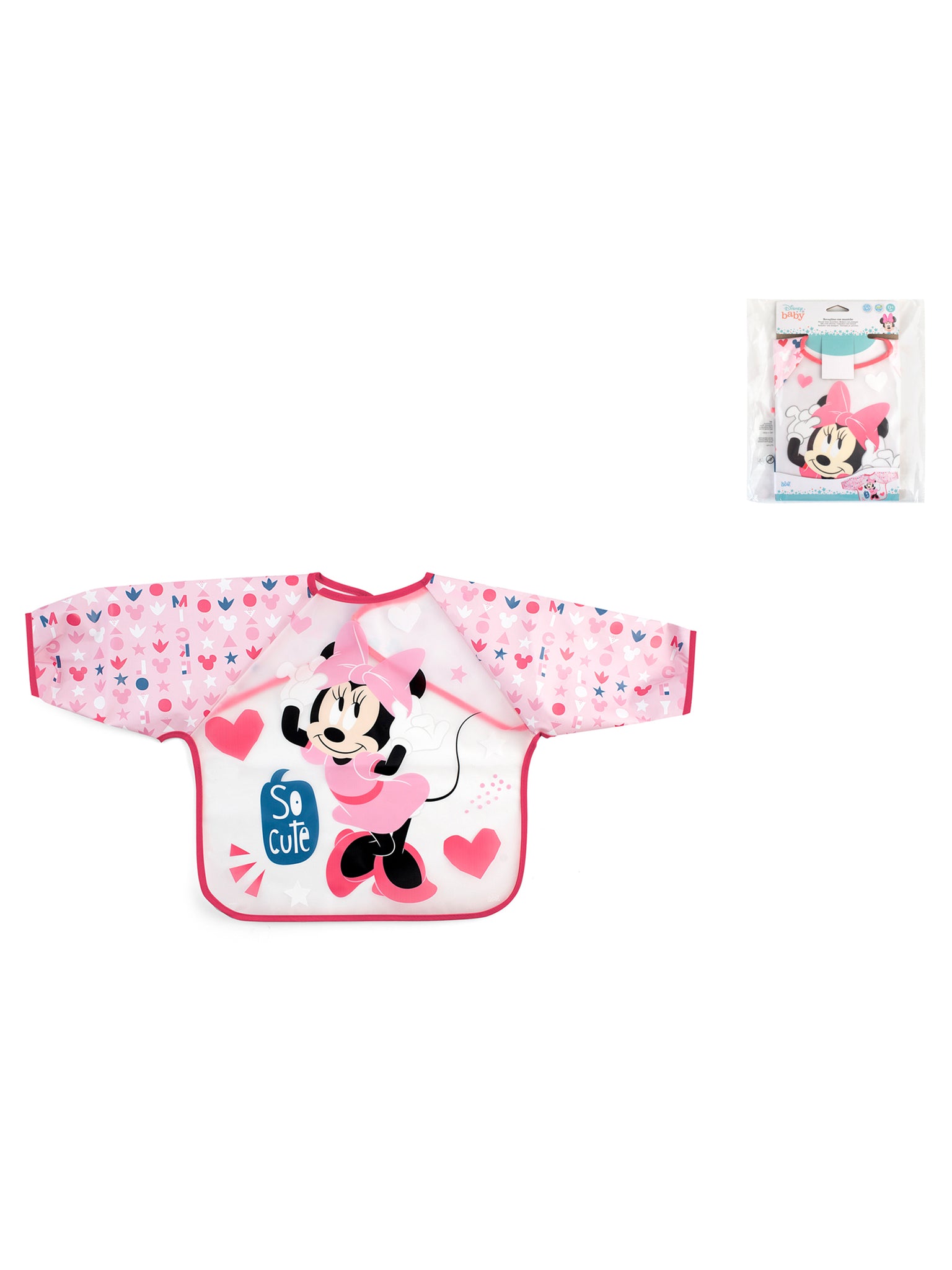 Disney Minnie Icon Bavaglino In Peva Con Maniche