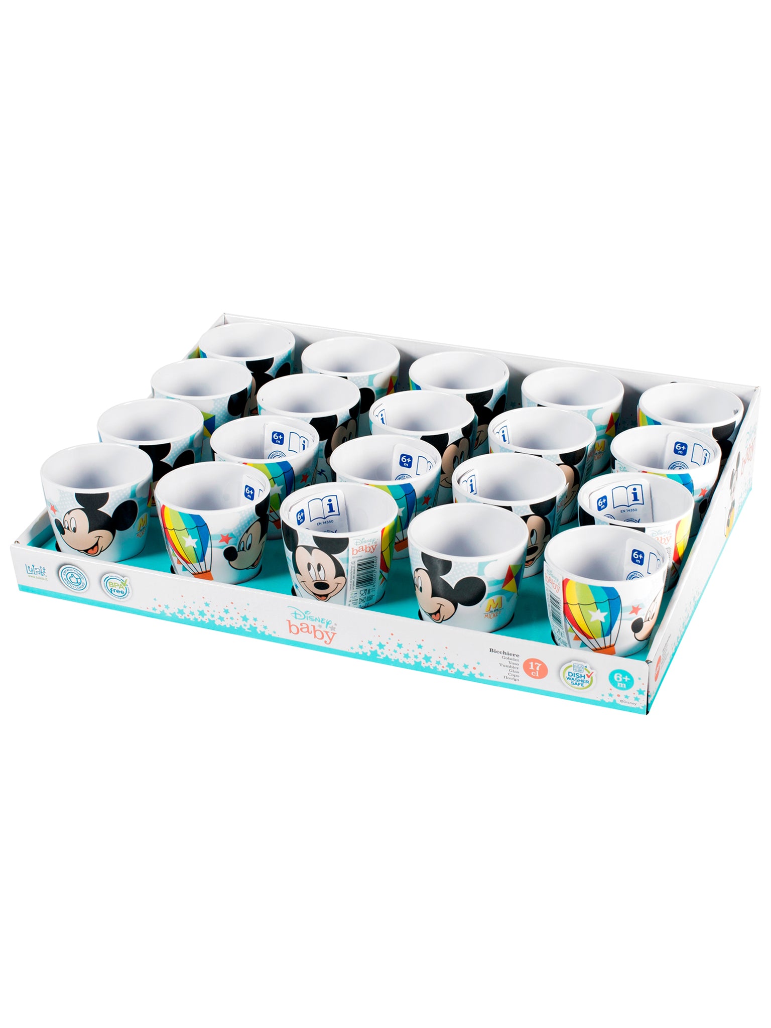 Mickeysimply Bicchiere Melamina, 17Cm - 900 G