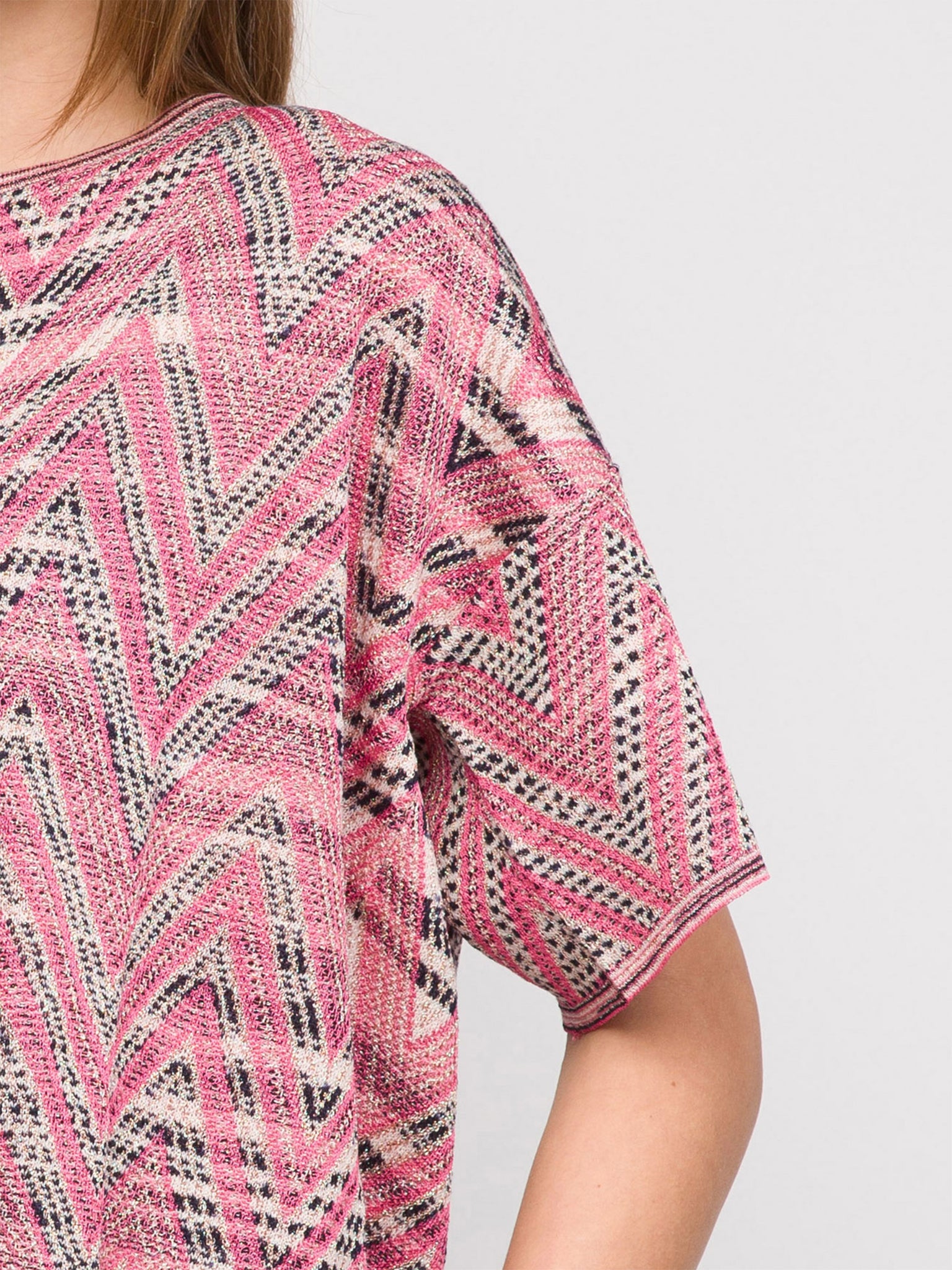 Polo - Zig Zag Pink White and Black - M Missoni