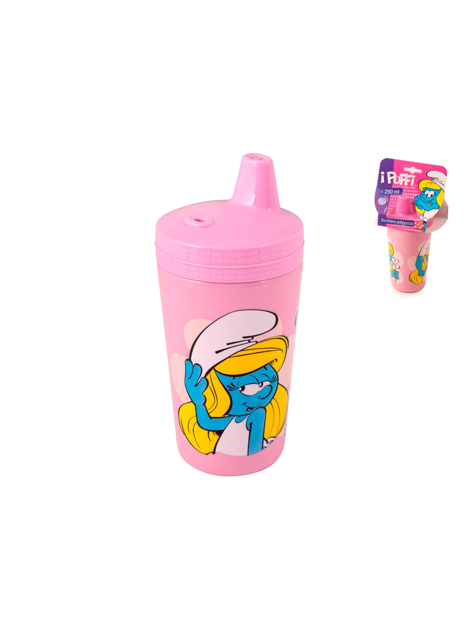Puffetta Bicchiere Con Beccuccio, 250 Ml, Multicolore, 8X8X16 Cm