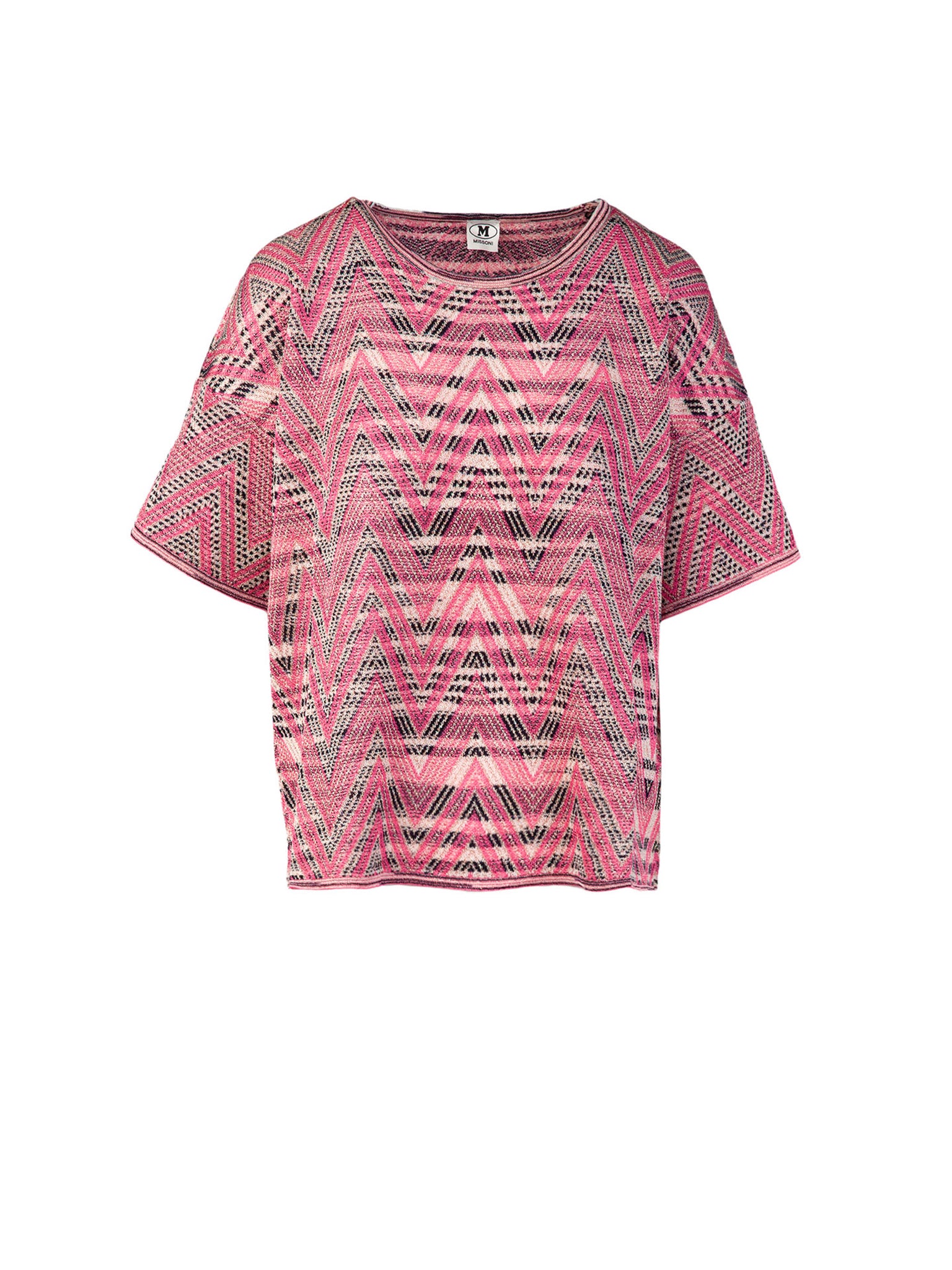 Polo - Zig Zag Pink White and Black - M Missoni