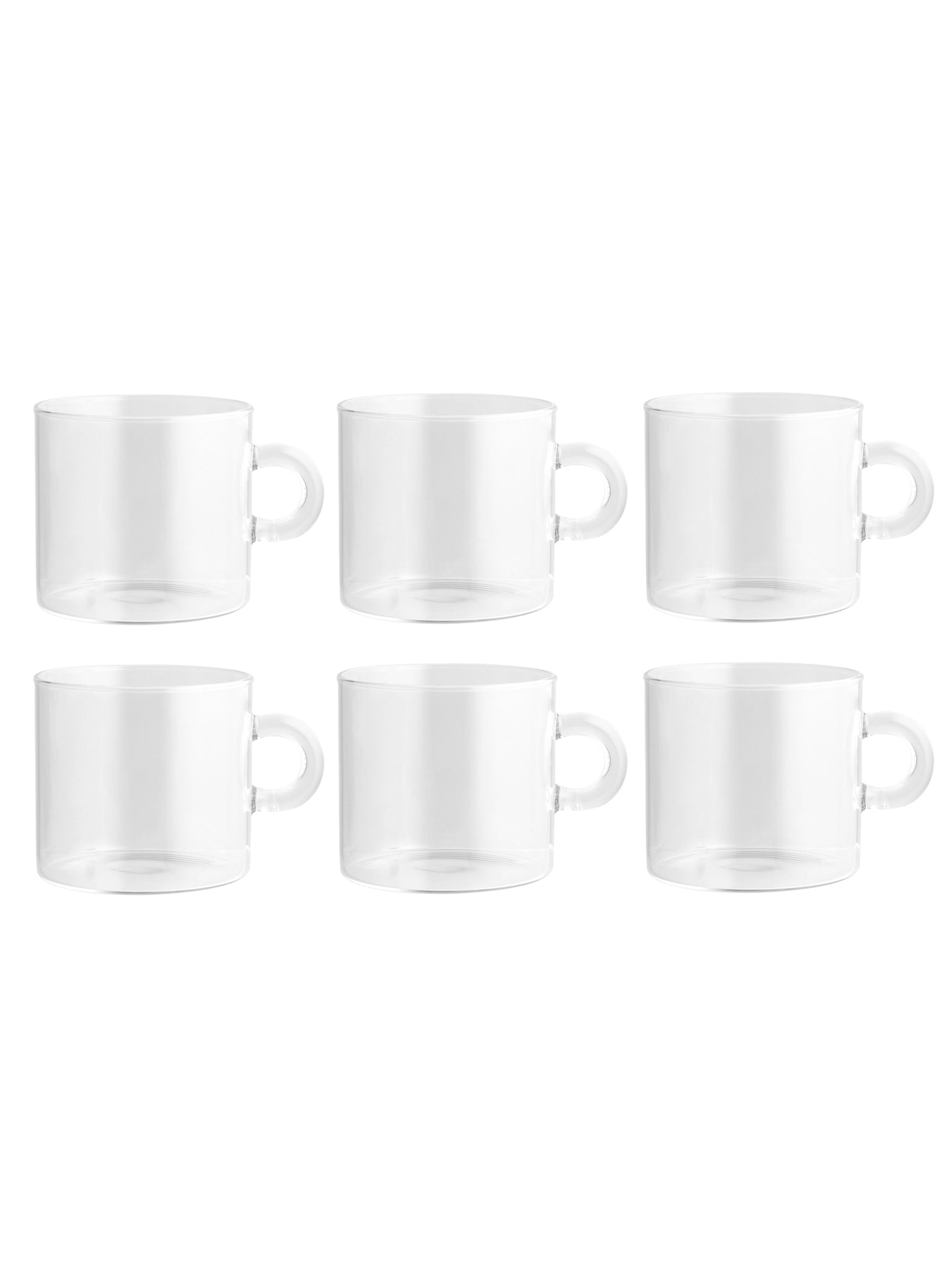 Set 6 Tazze Colazione Nuvola Trasparente Cc 450