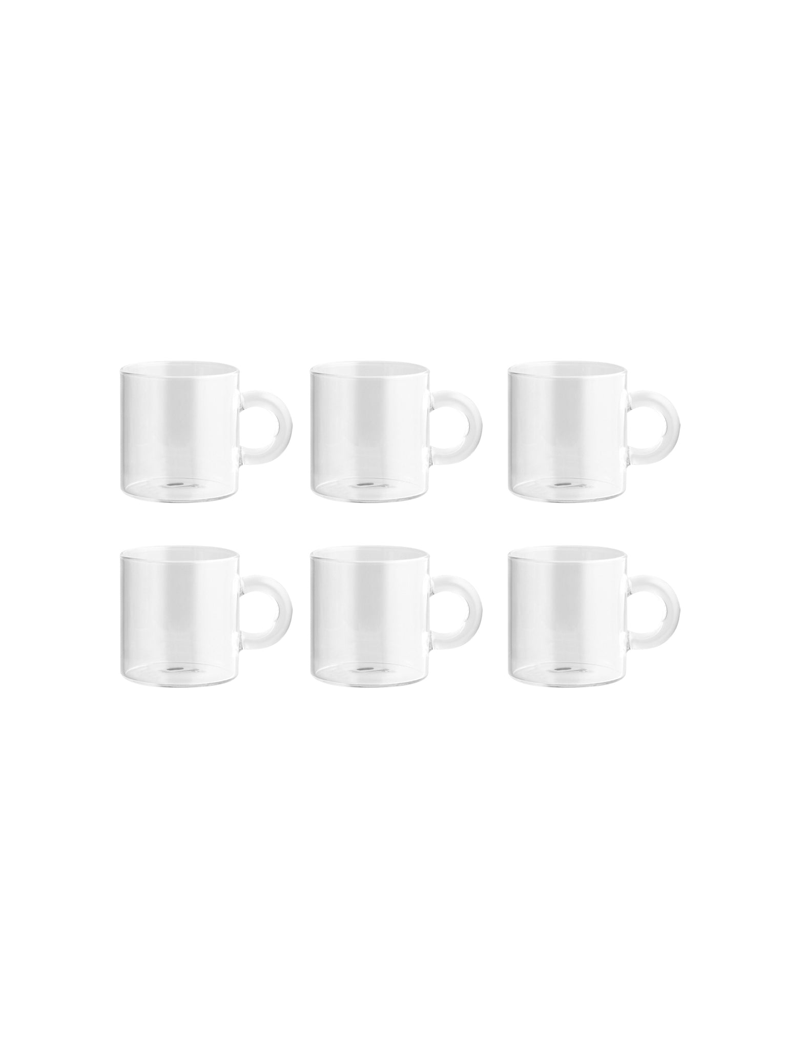 Set 6 Tazze Caff Nuvola Trasparente Cc 110