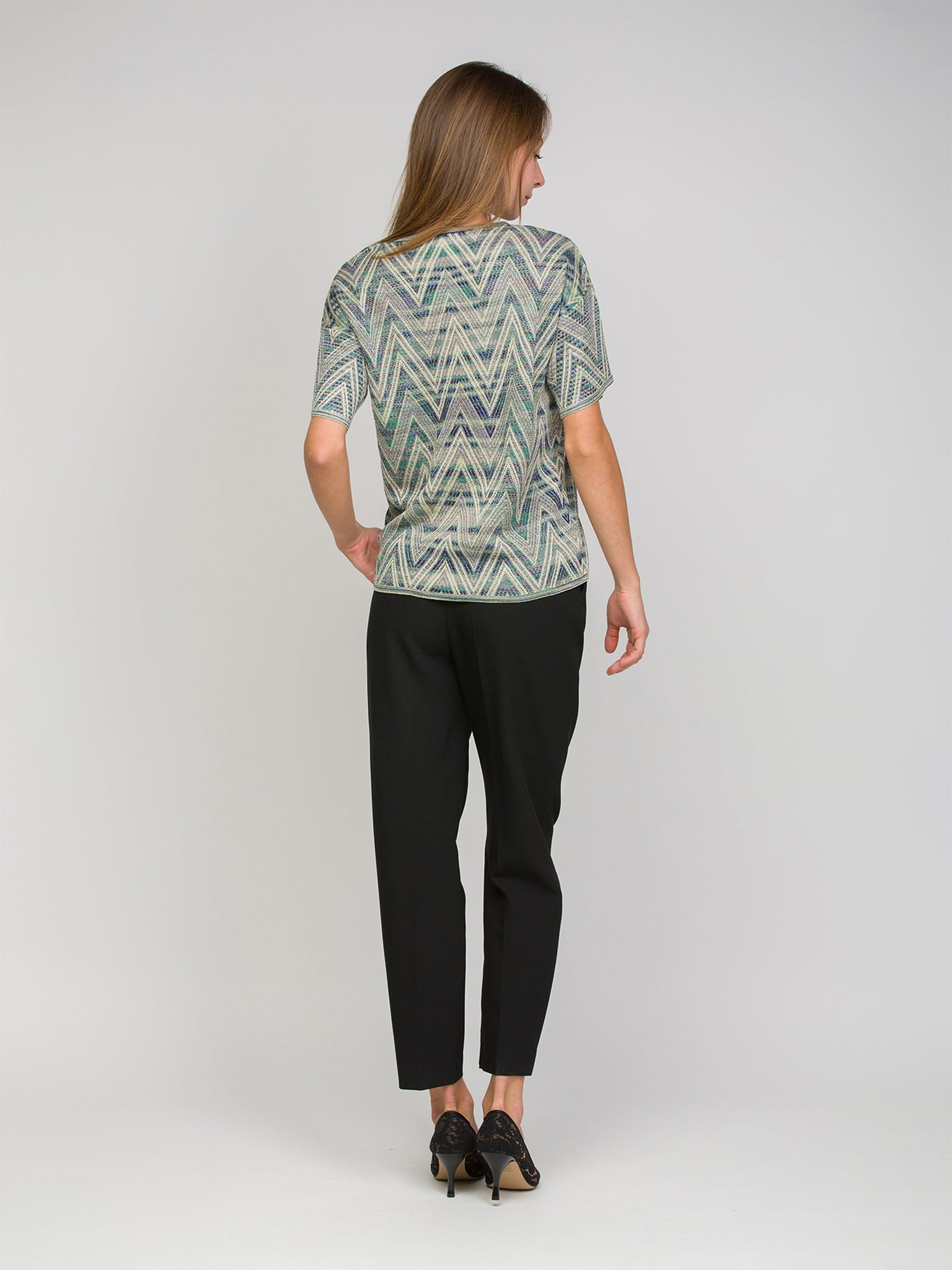 Polo - Zig Zag Grey Lime and Blue - M Missoni