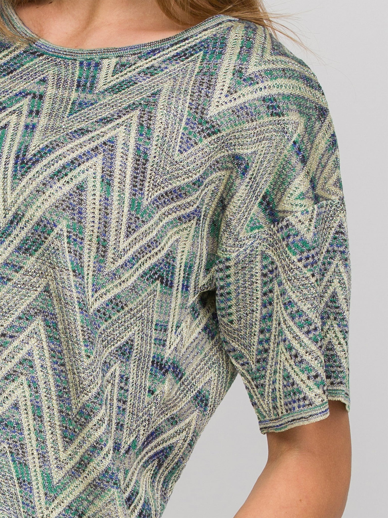 Polo - Zig Zag Grey Lime and Blue - Missoni