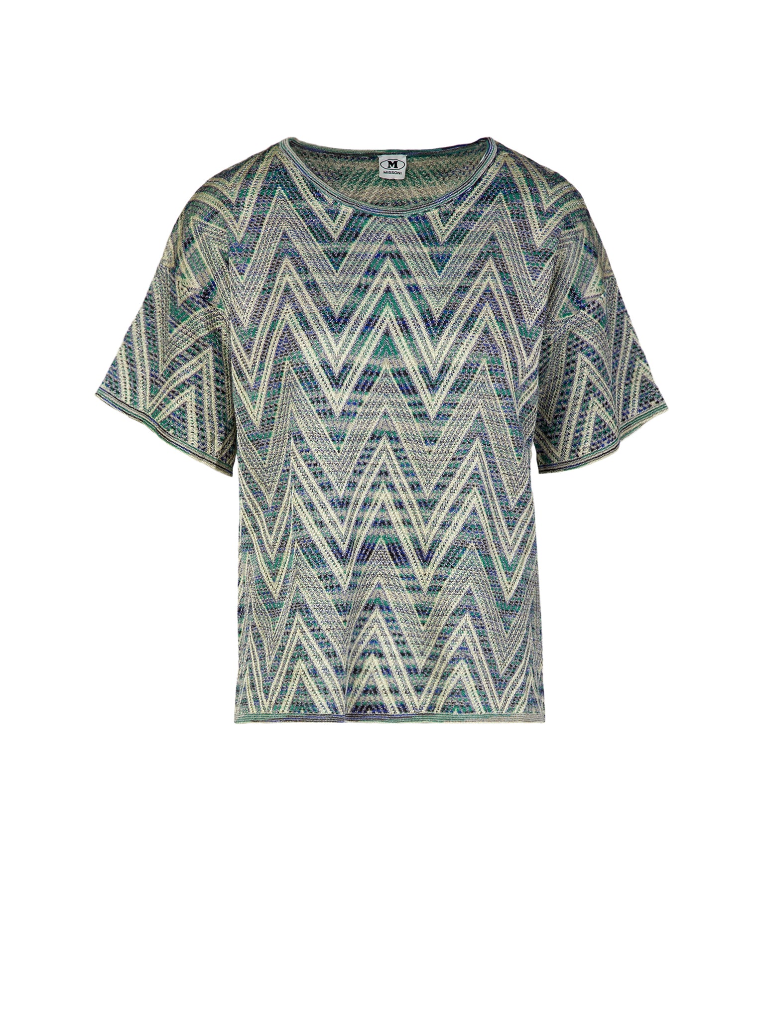 Polo - Zig Zag Grey Lime and Blue - M Missoni