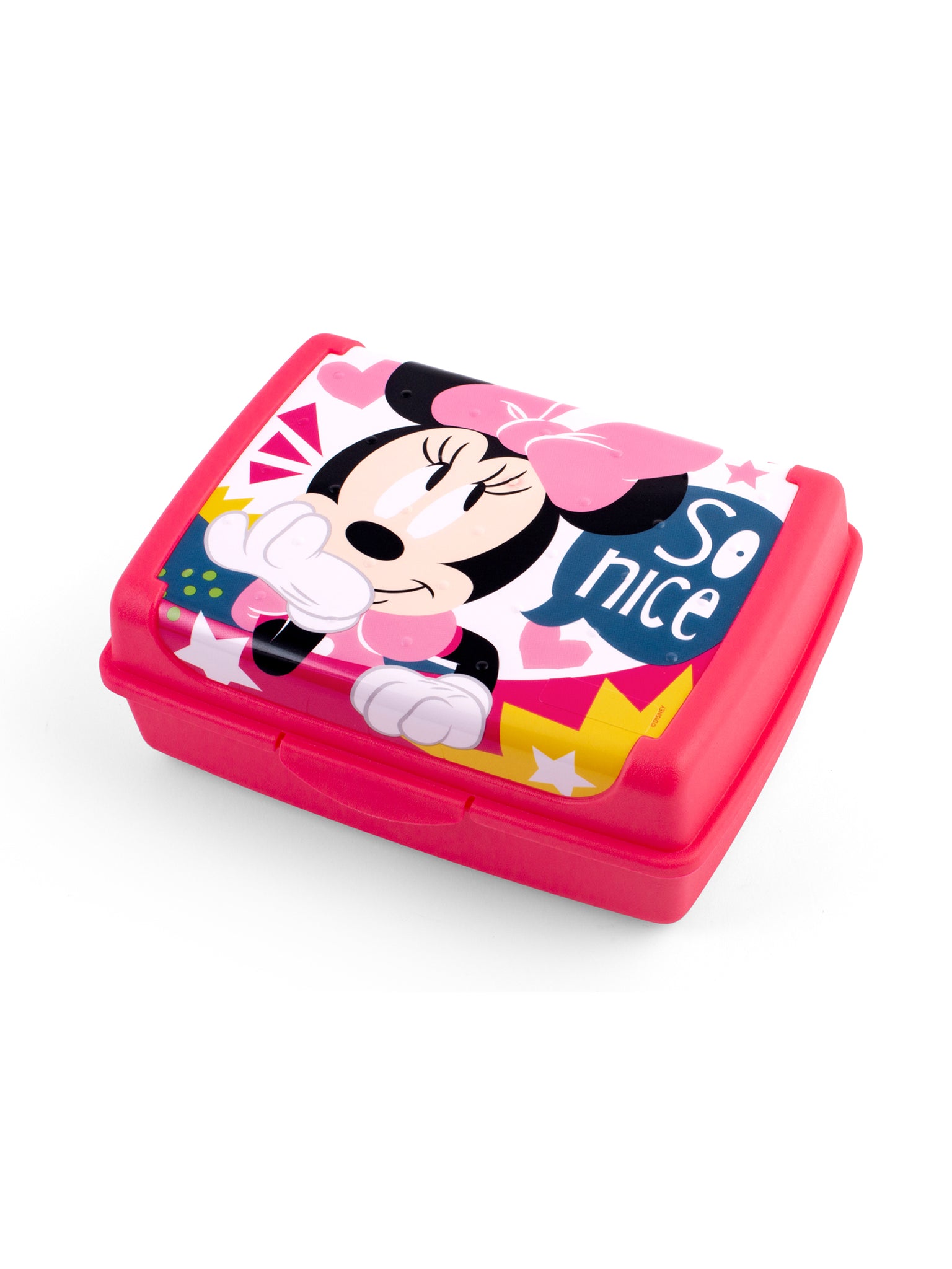 Disney Minnie Porta Pranzo Bimba, Porta Merenda In Plastica, Lunch Box, Bpa Free, 17X13X6.5Cm, Linea Icon