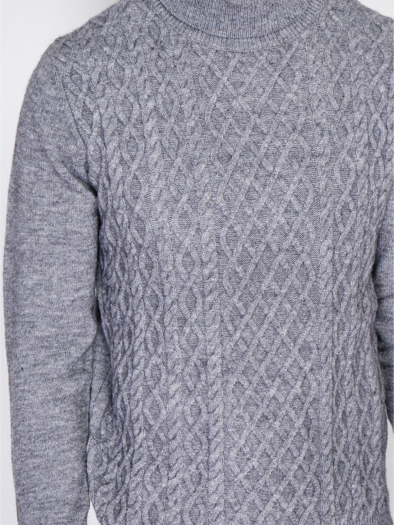 Maglia A Tricot Girocollo - Grigio Scuro