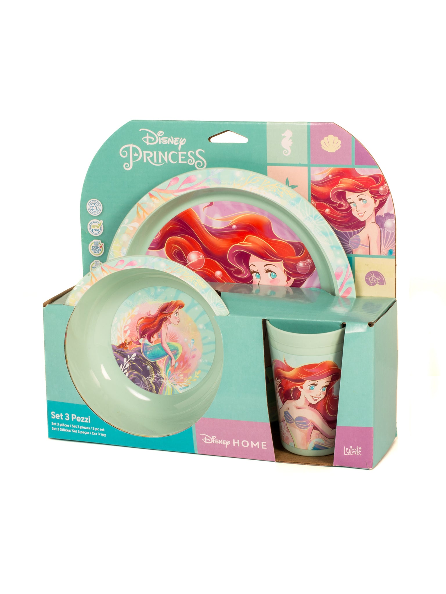 Sirenetta Set 3 Pezzi Pappa, Bimba, Polipropilene