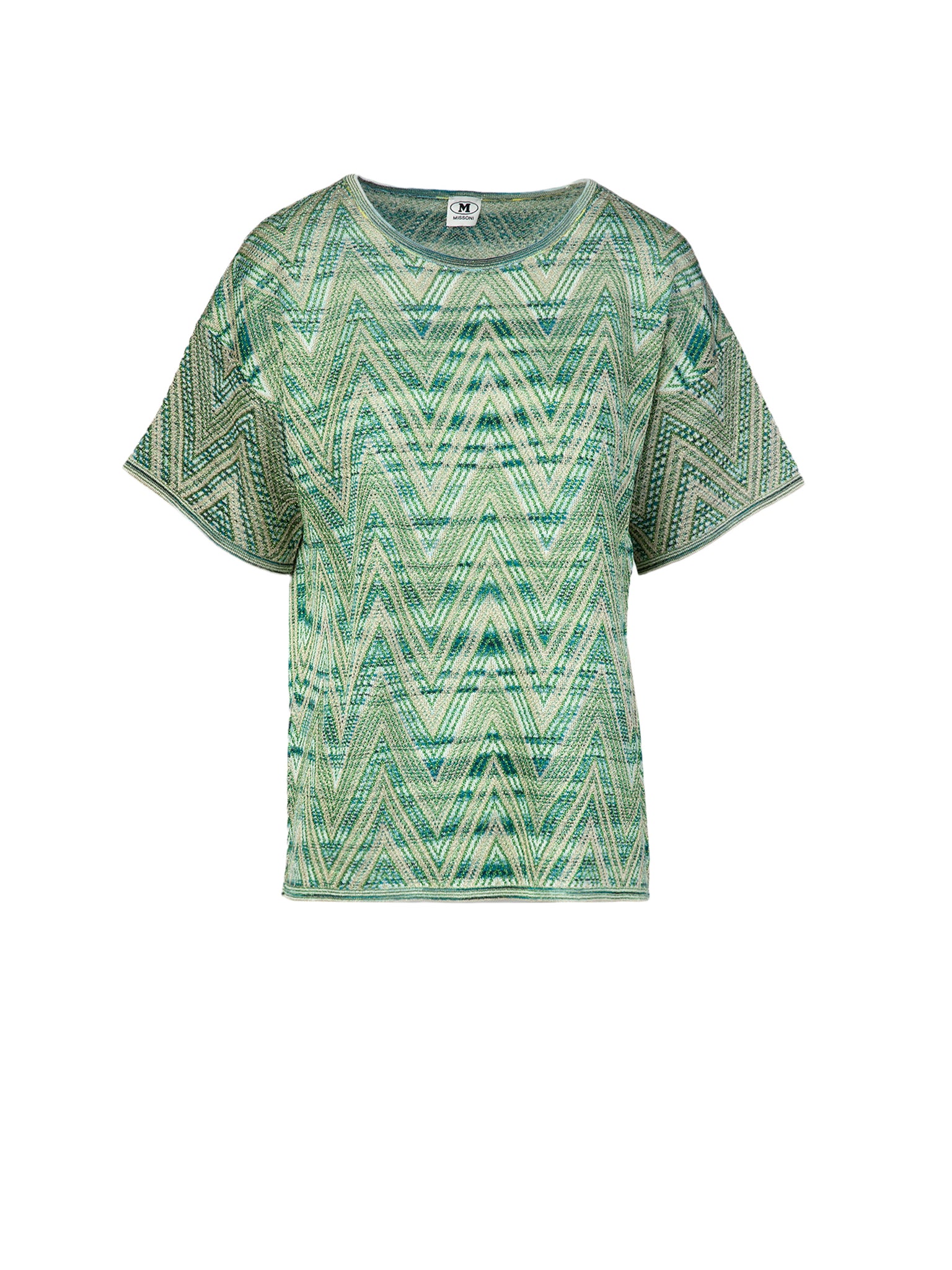 Polo - Zig Zag Acid Green and Silver - M Missoni