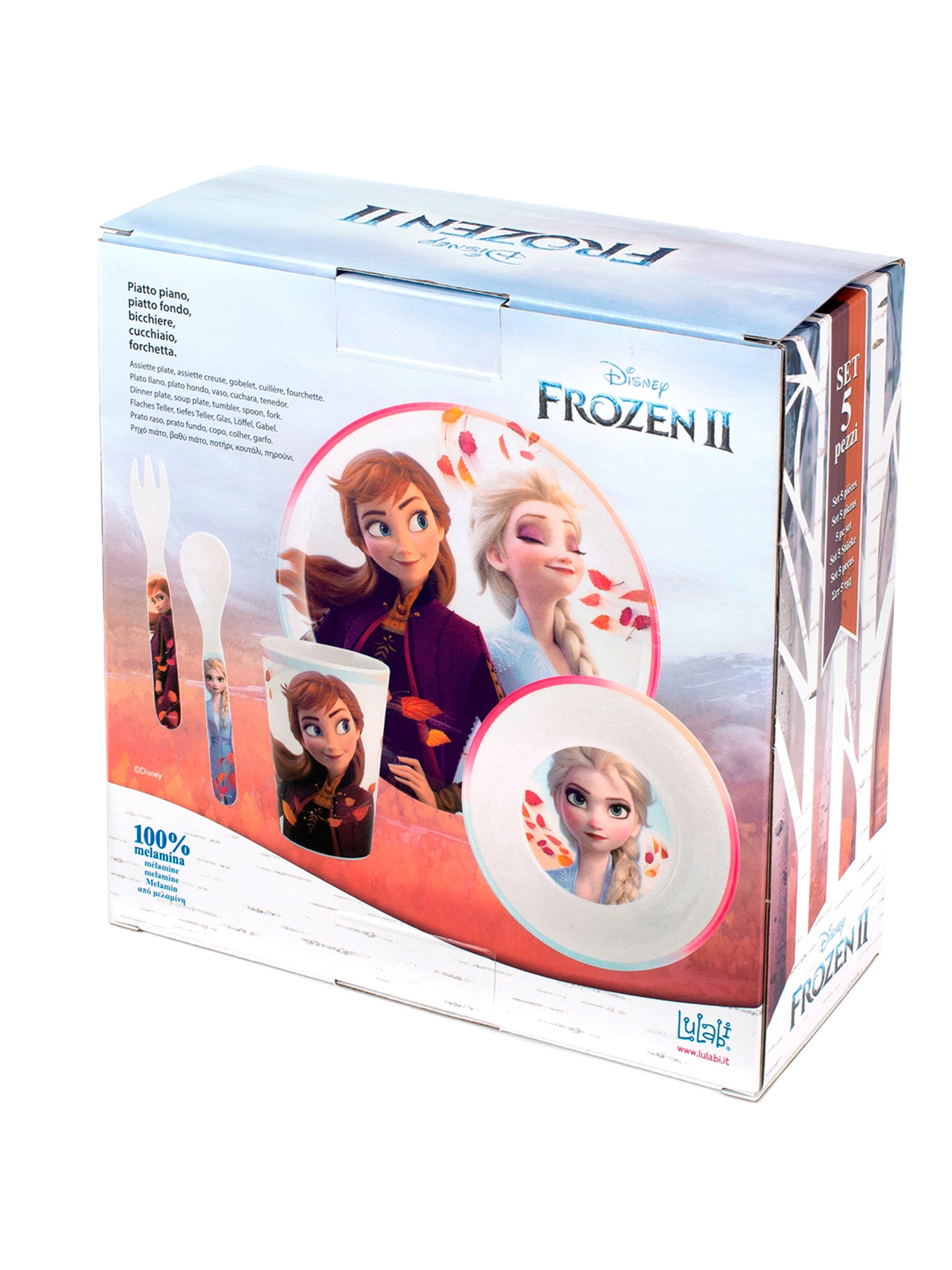 Disney Frozen Set 5 Pezzi Bimbo, Melamina - 1.8 Kg