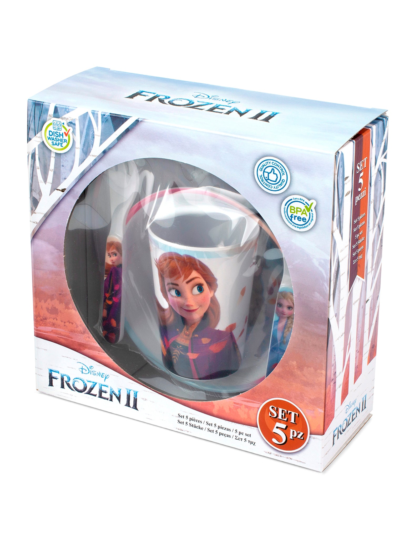 Disney Frozen Set 5 Pezzi Bimbo, Melamina - 1.8 Kg