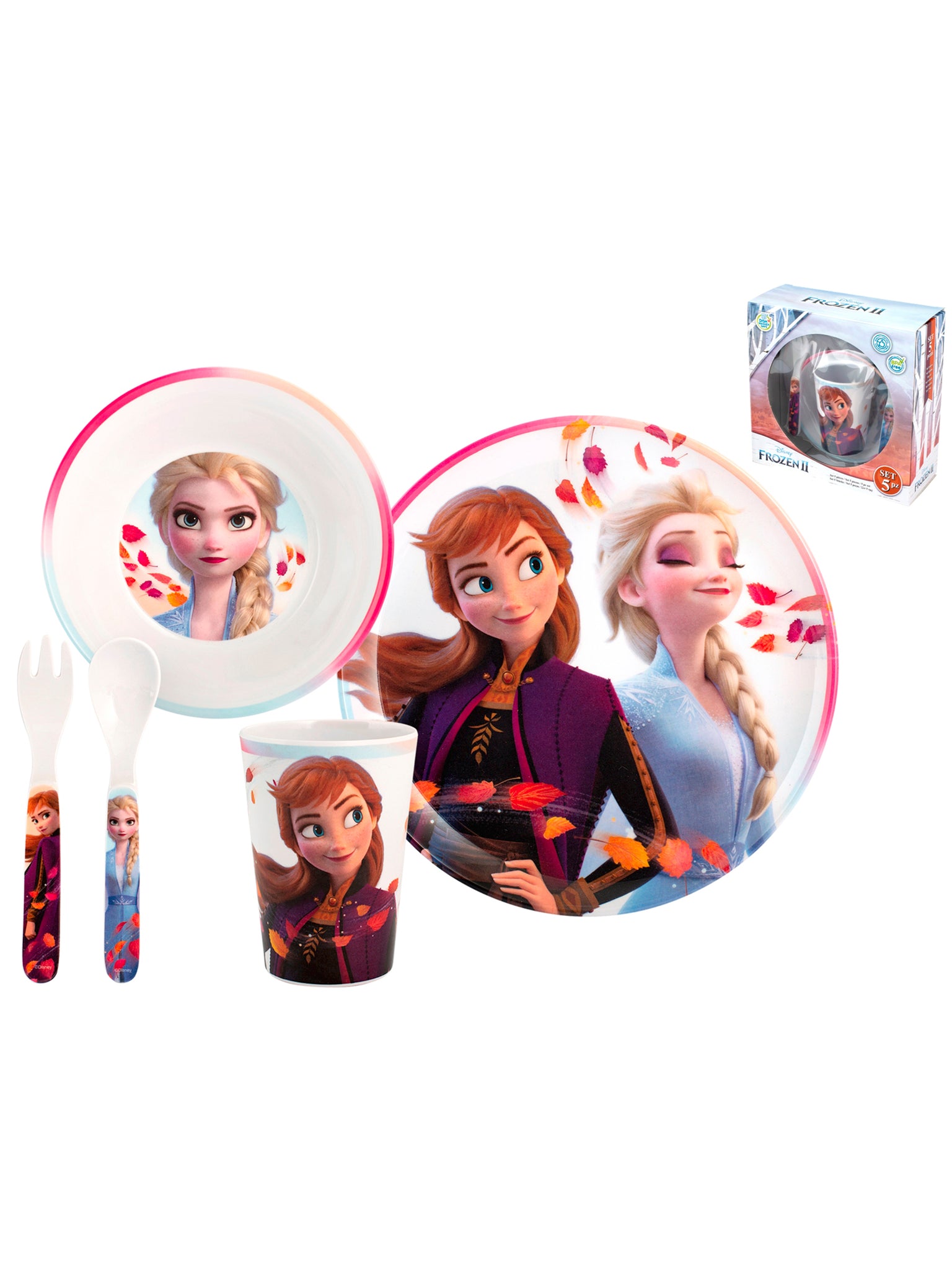 Disney Frozen Set 5 Pezzi Bimbo, Melamina - 1.8 Kg
