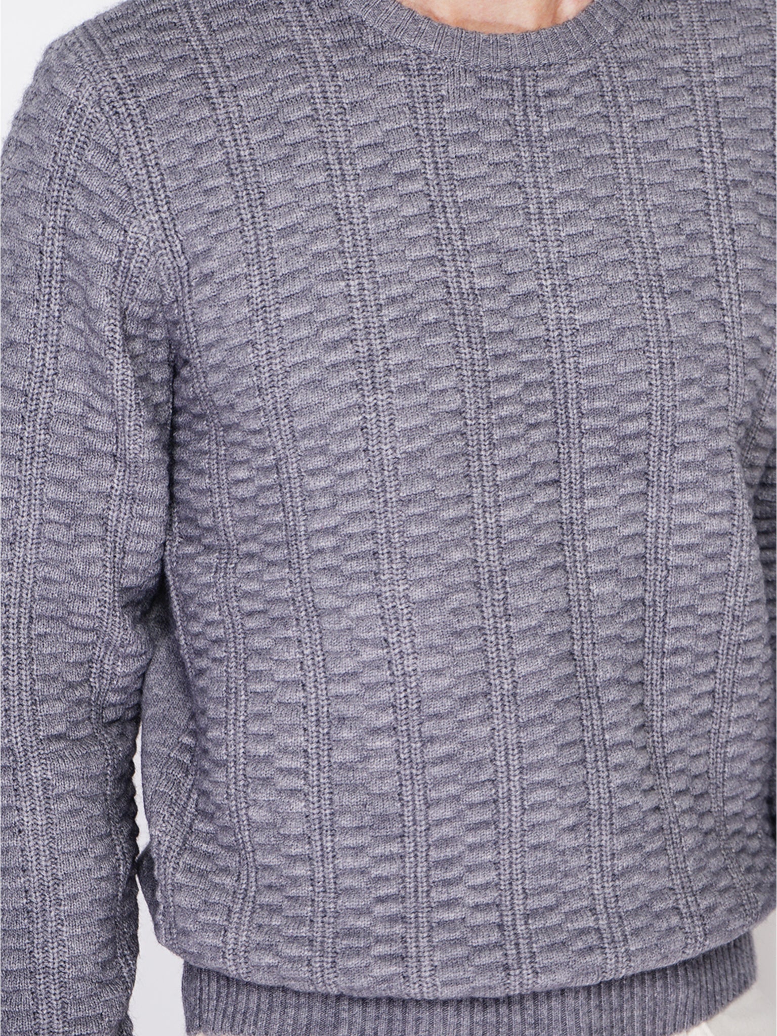 Maglia A Girocollo In Maglia - Grigio