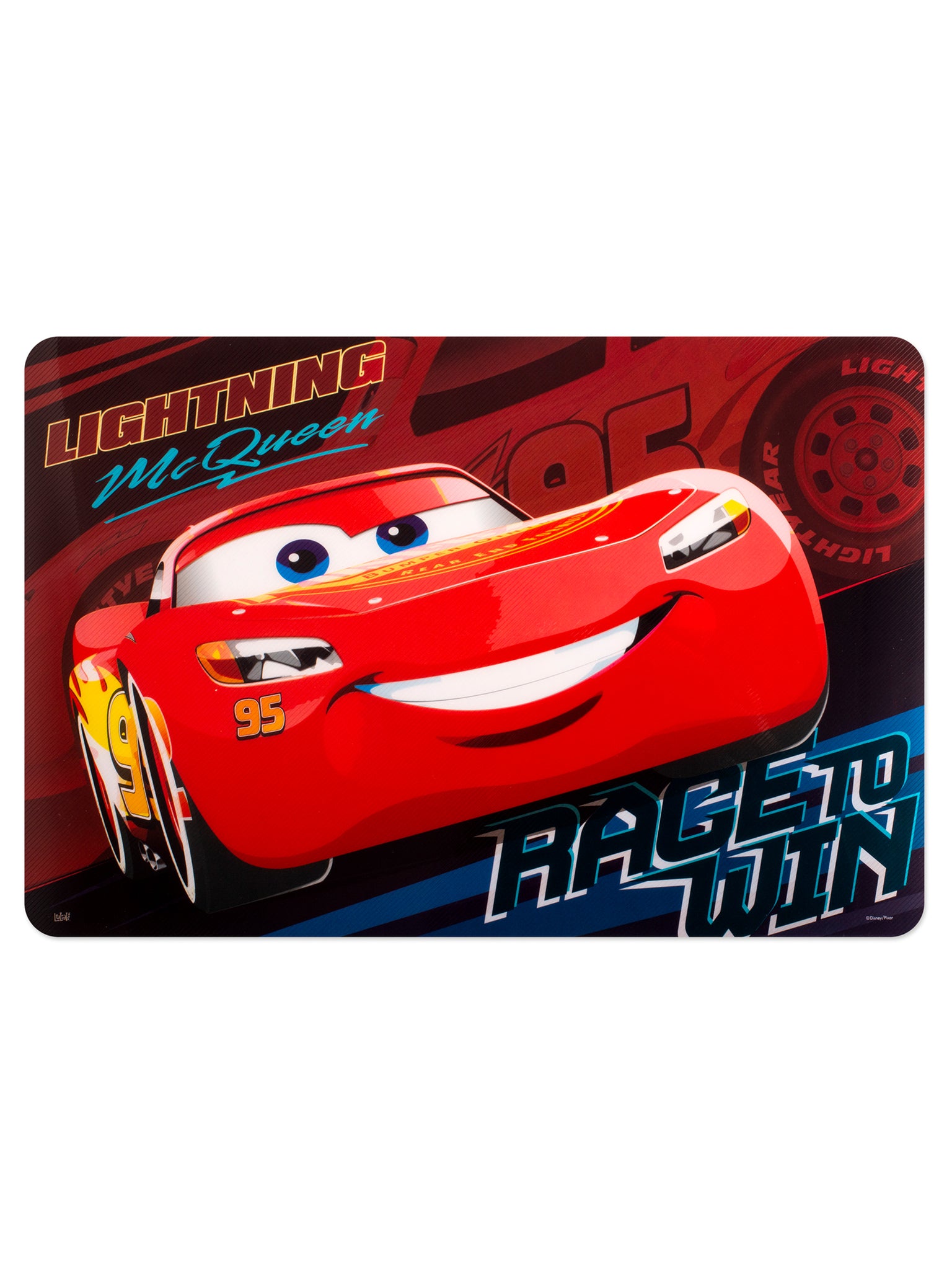Cars Race Set 12 Tovagliette, Polipropilene, 45X30Cm, Vinile, Multicolore