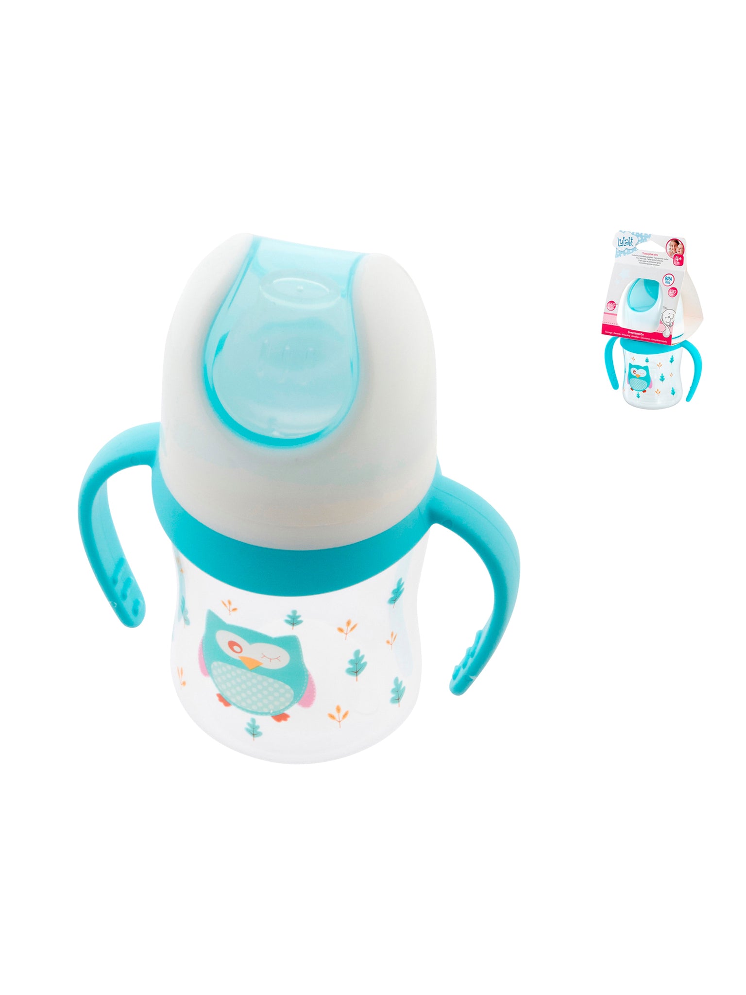 Gufetto, Tazza Con Beccuccio Morbido, Primi Sorsi, 4+ Mesi, 120 Ml, Azzurro