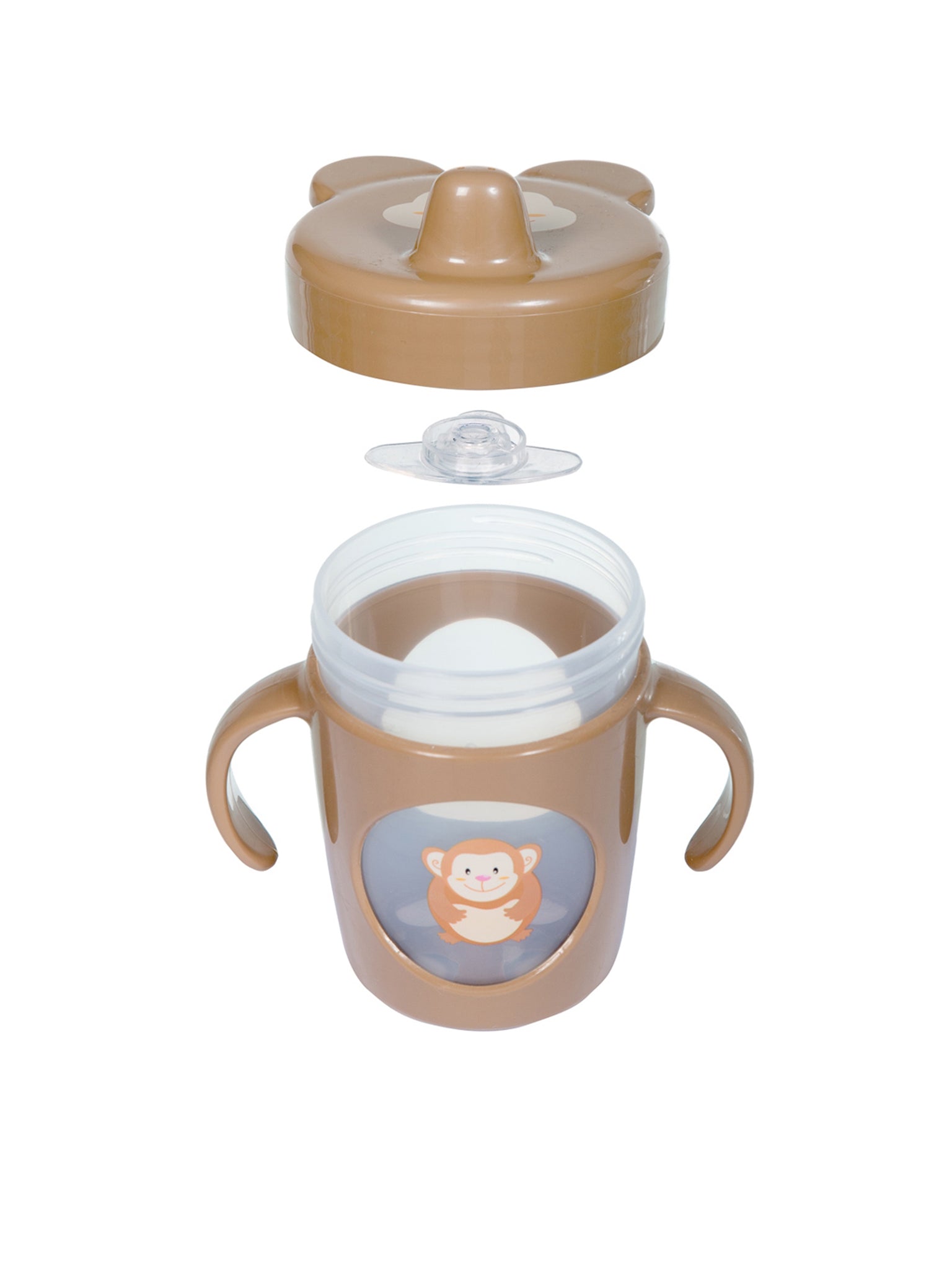 Scimmietta, Tazza Con Beccuccio Resistente Ai Morsi, Secondi Sorsi, 6+ Mesi, 260 Ml, Marrone