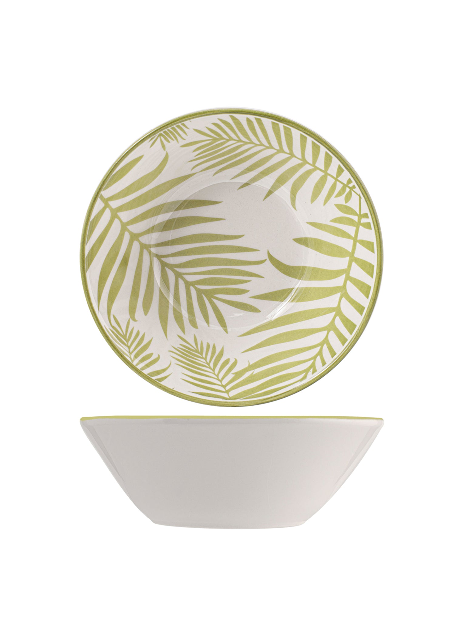 Set 12 Scodelle Jungle In Stoneware Decorato Multicolore Cm 16,5