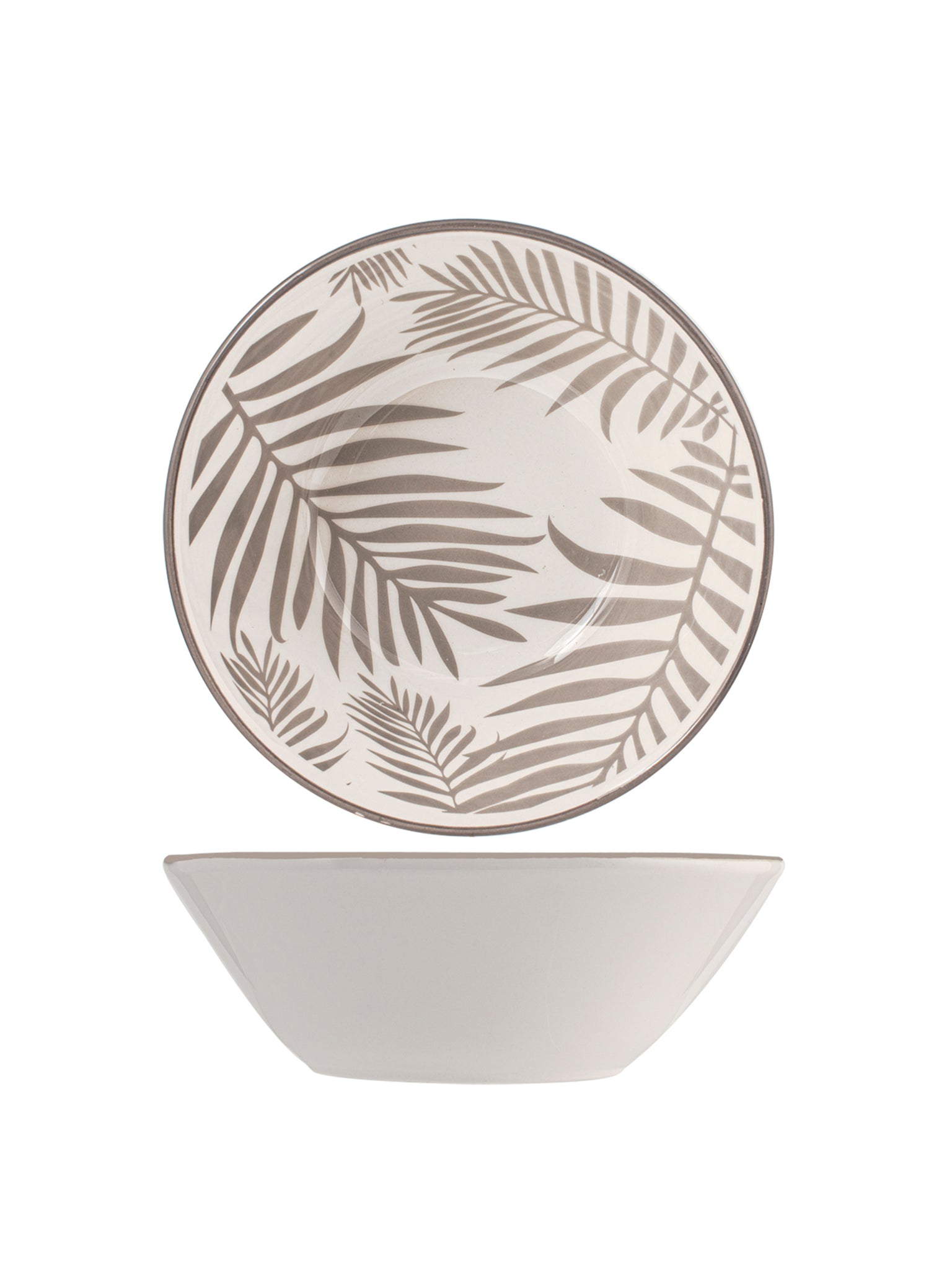 Set 12 Scodelle Jungle In Stoneware Decorato Multicolore Cm 16,5