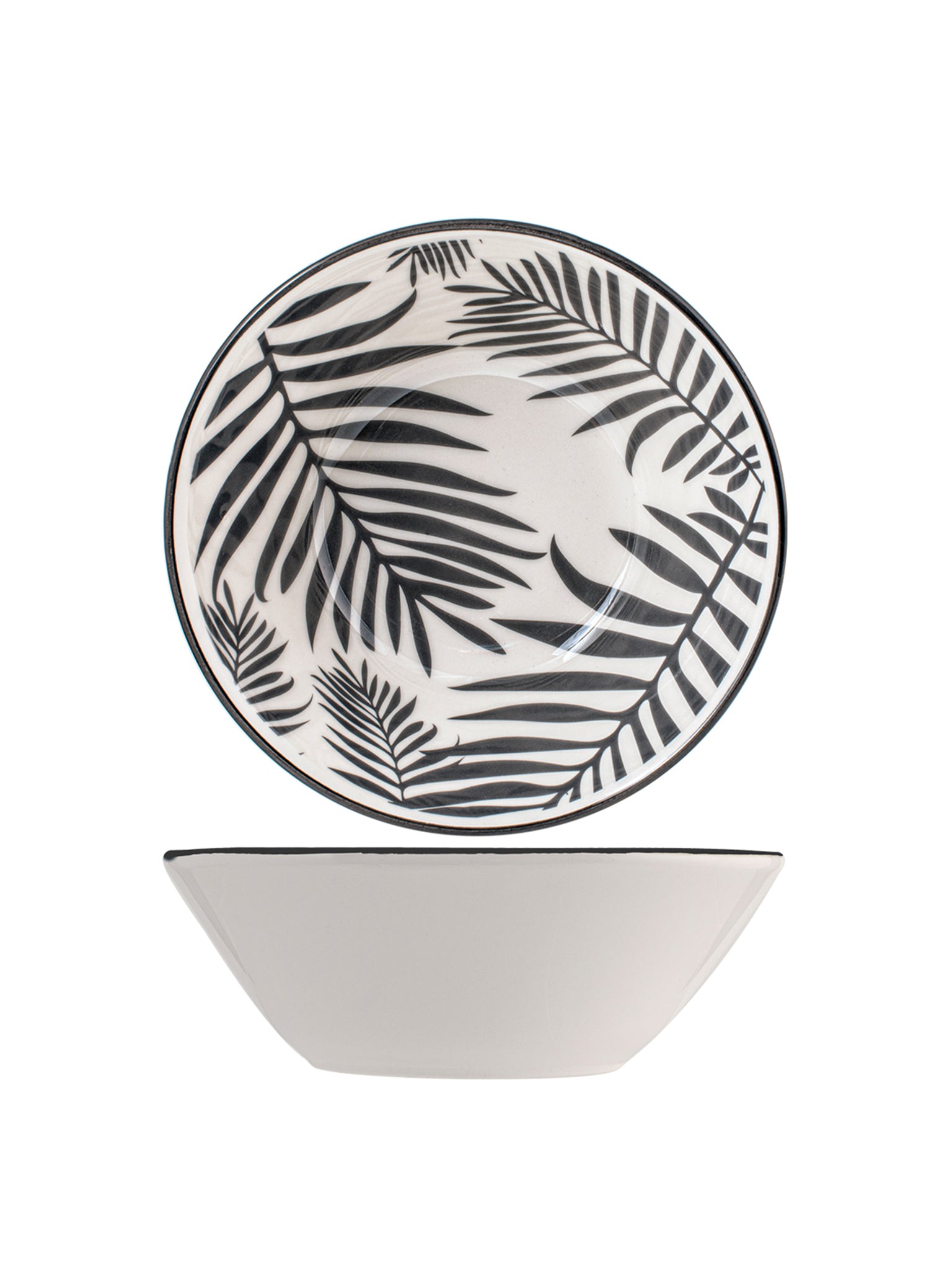 Set 12 Scodelle Jungle In Stoneware Decorato Multicolore Cm 16,5