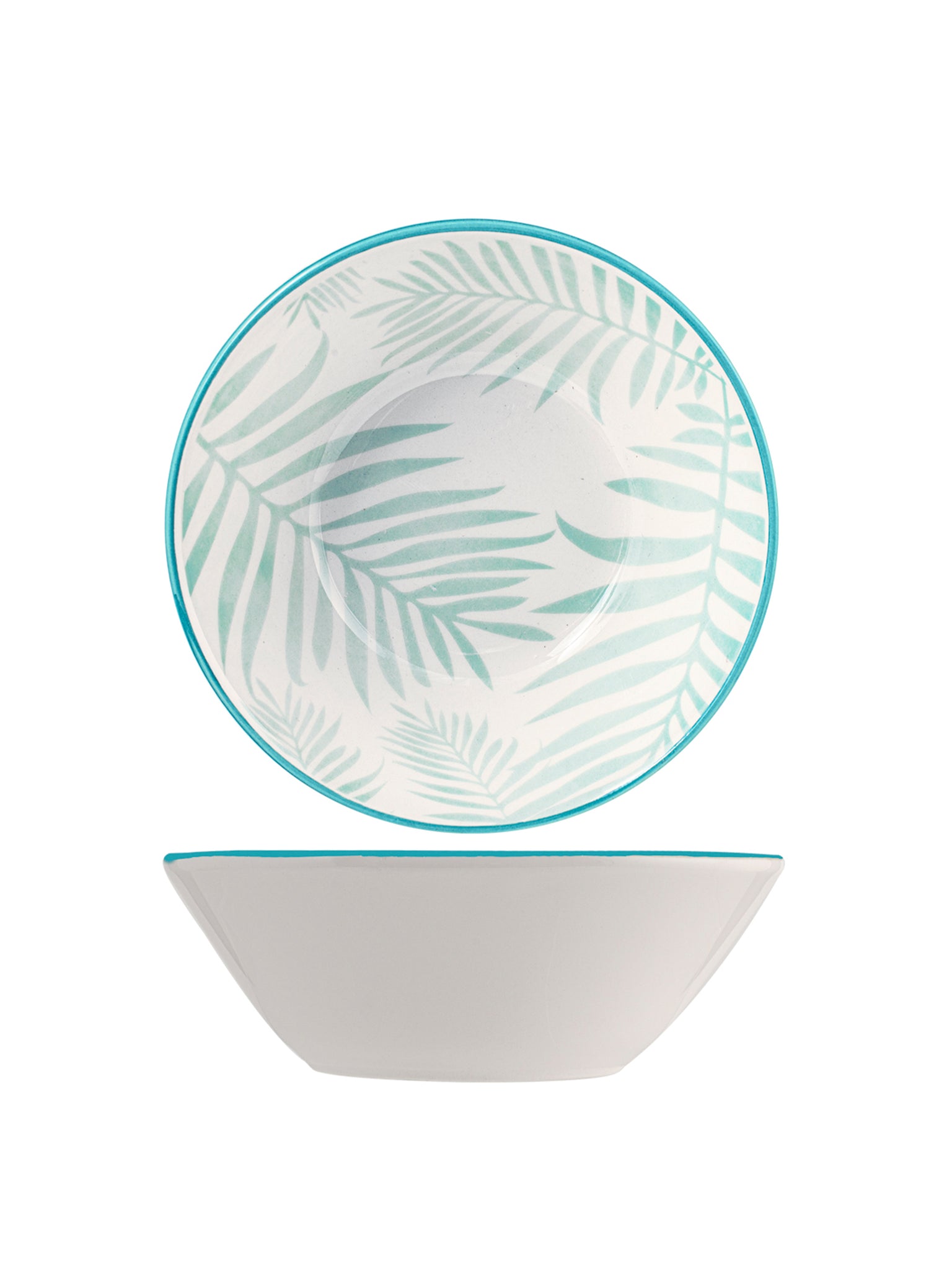 Set 12 Scodelle Jungle In Stoneware Decorato Multicolore Cm 16,5