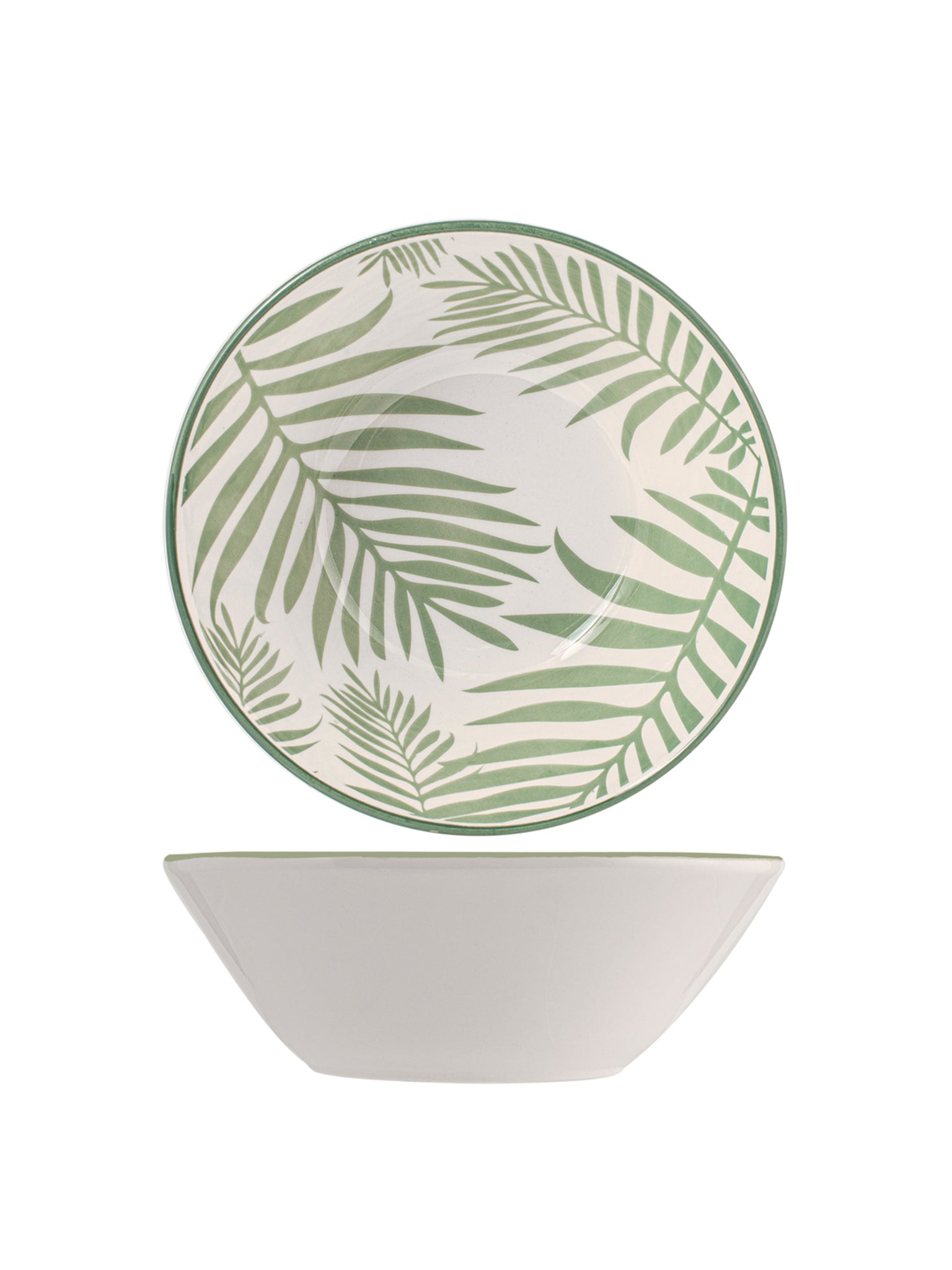 Set 12 Scodelle Jungle In Stoneware Decorato Multicolore Cm 16,5