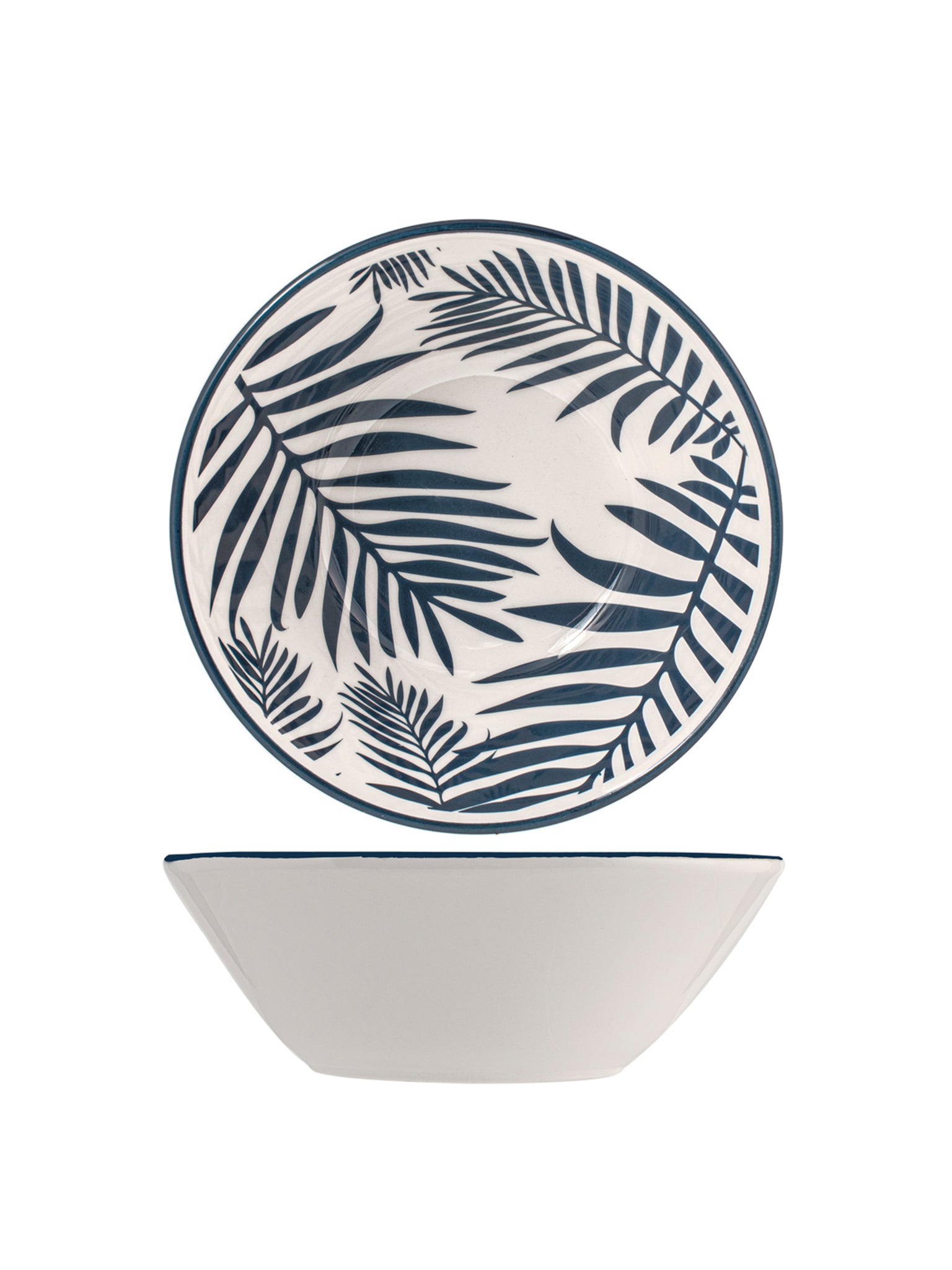 Set 12 Scodelle Jungle In Stoneware Decorato Multicolore Cm 16,5