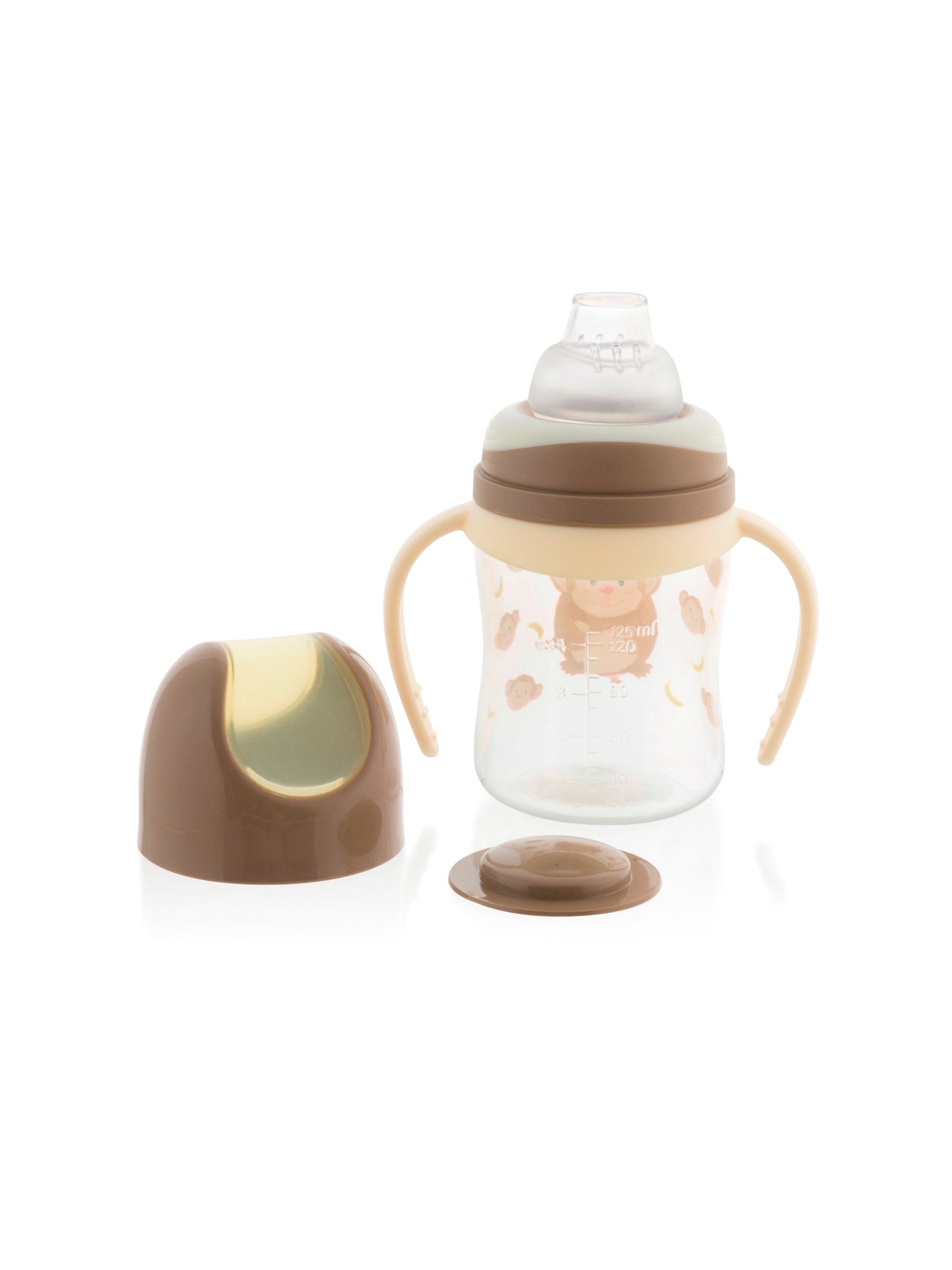 Scimmietta, Tazza Con Beccuccio Morbido, Primi Sorsi, 4+ Mesi, 120 Ml, Marrone