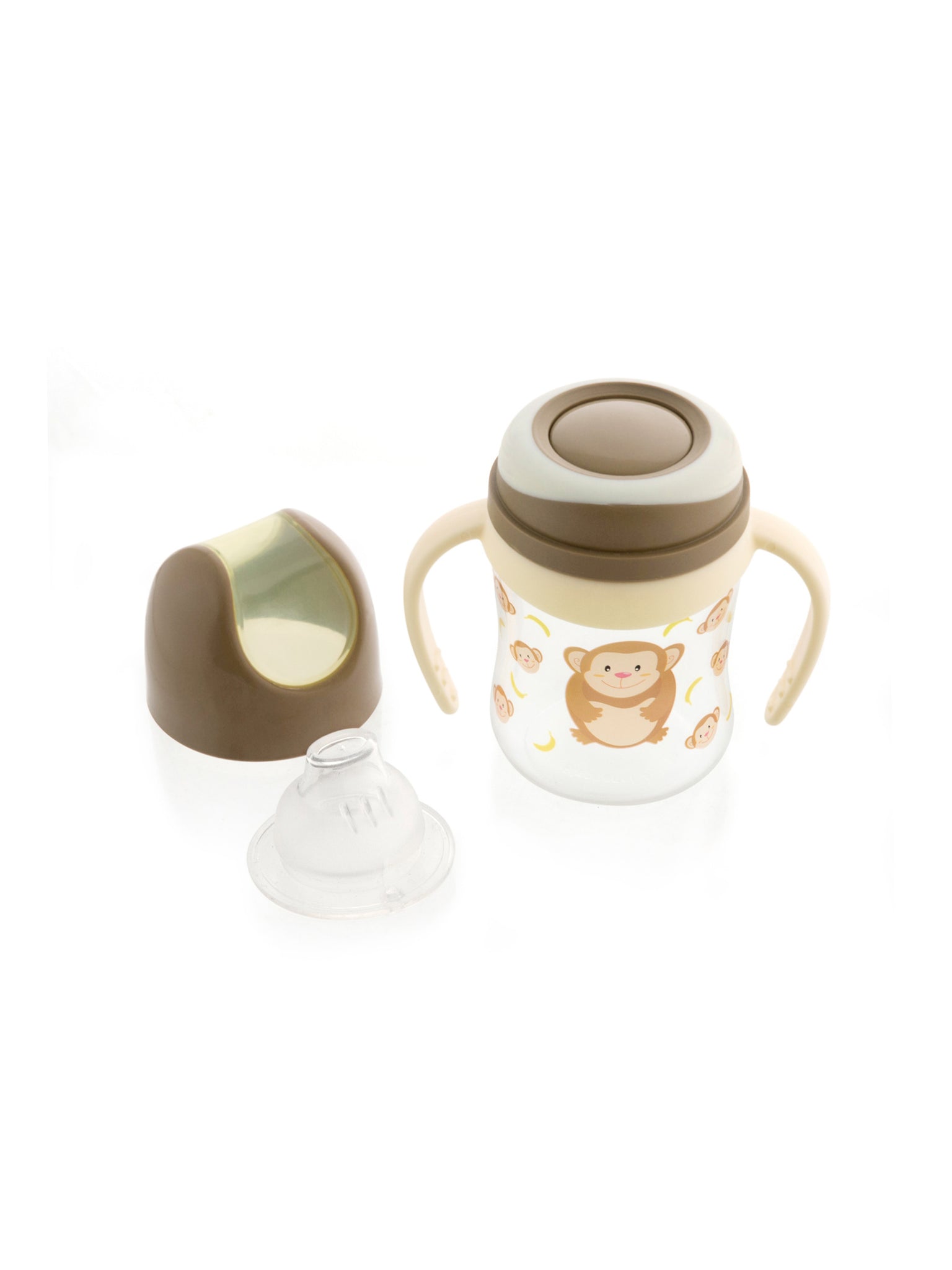 Scimmietta, Tazza Con Beccuccio Morbido, Primi Sorsi, 4+ Mesi, 120 Ml, Marrone