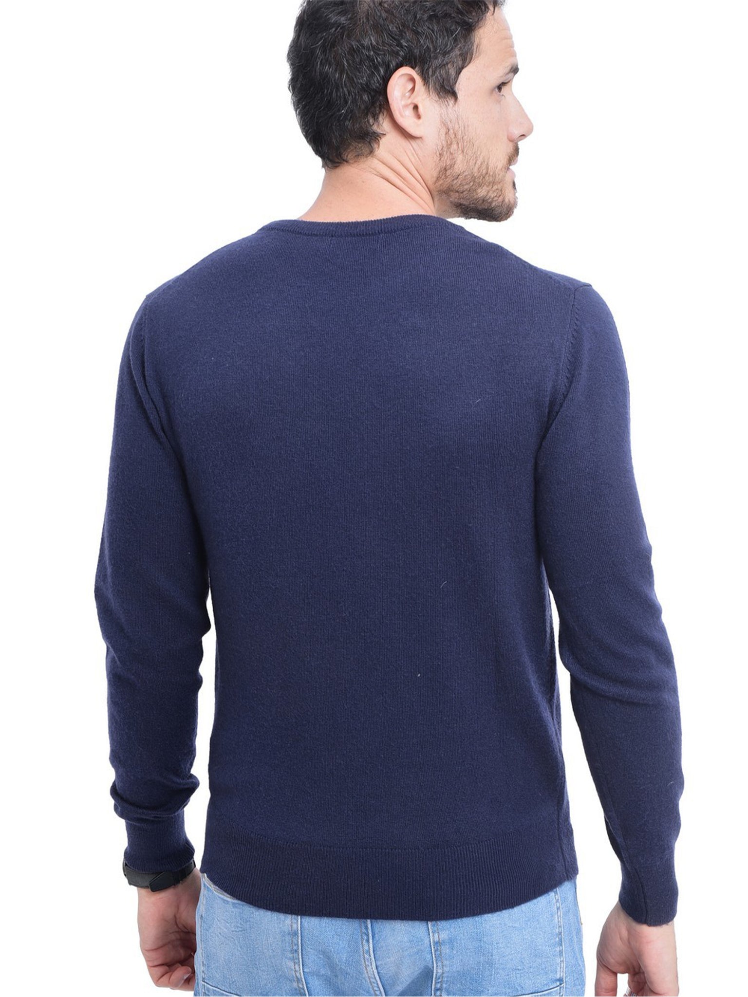 Maglia A Maniche Lunghe Girocollo - Blu Scuro