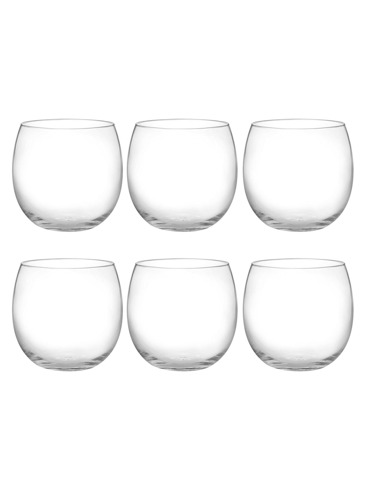 Set 6 Bicchieri Bubbly In Vetro Trasparente Cc 320