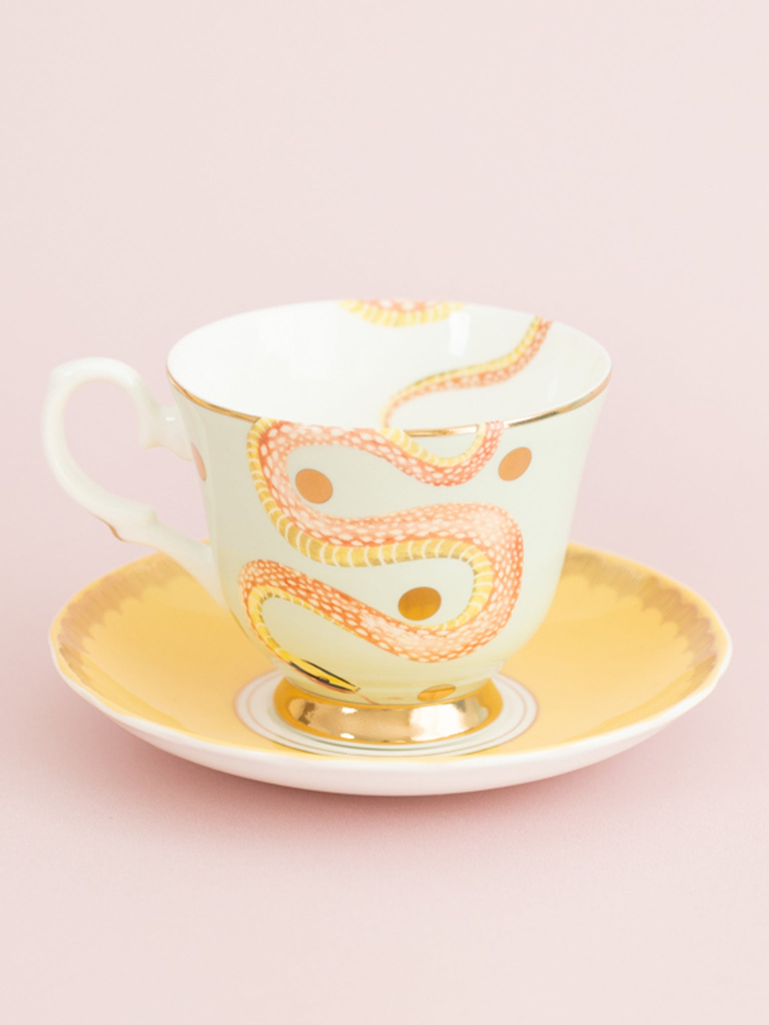Tazza da tè con piattino Snakey