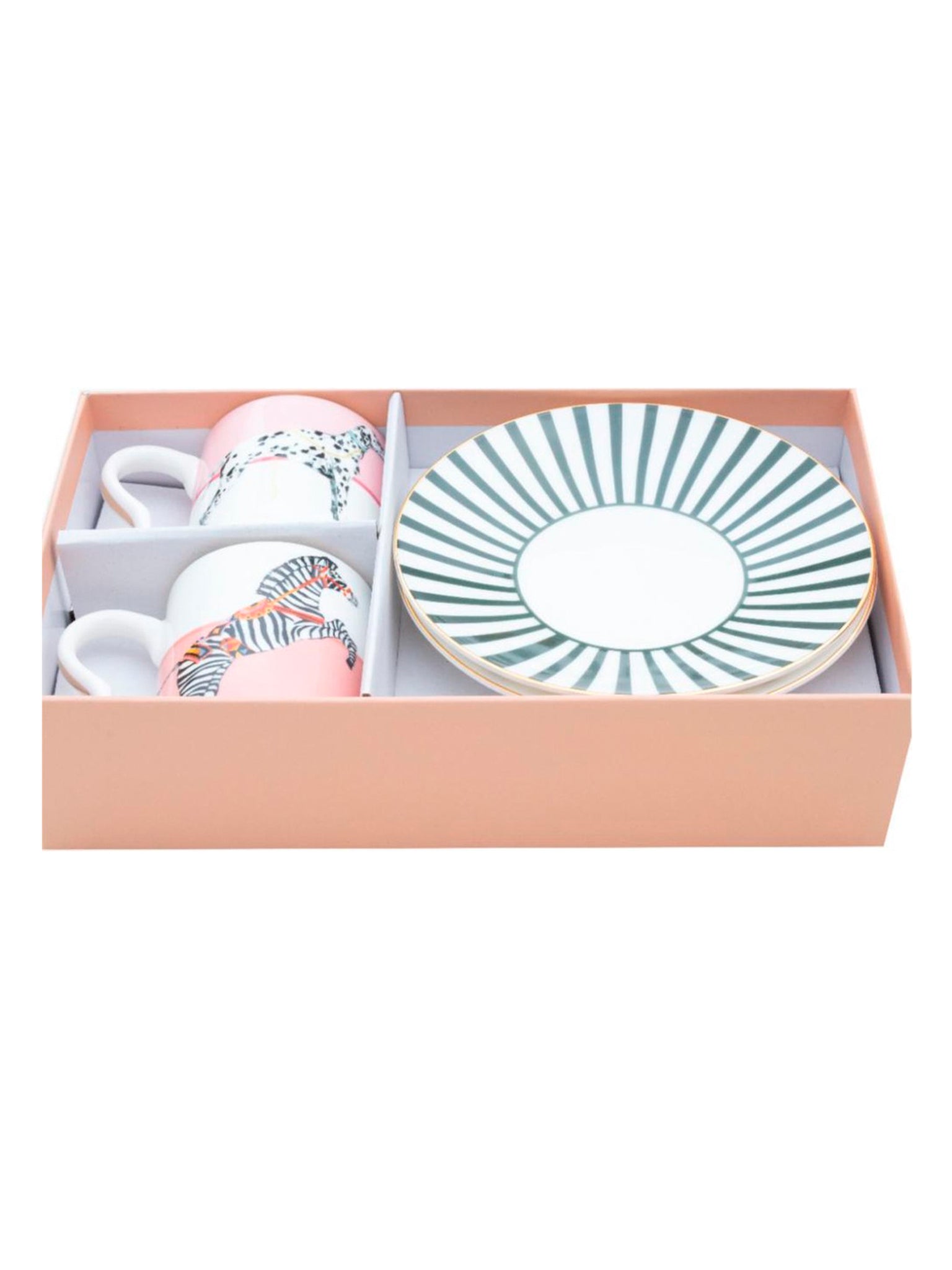 Set 2 Tazzine Espresso C/P Dog/Zebra Gb