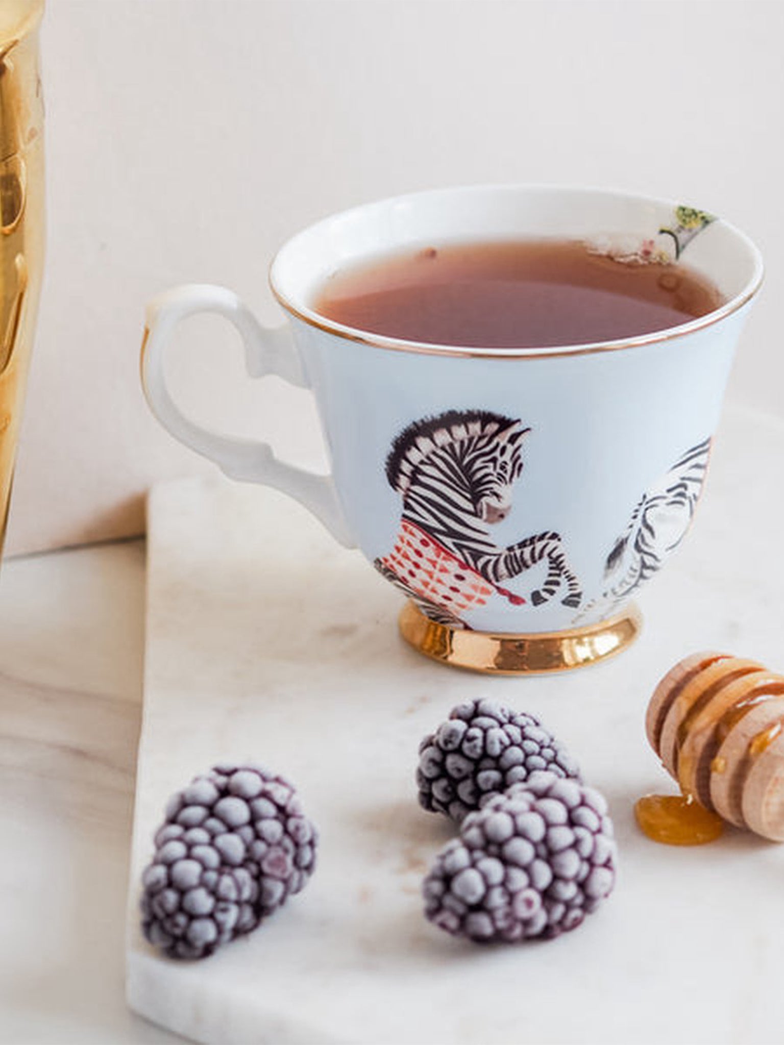 Tazza da tè con piattino Zebra