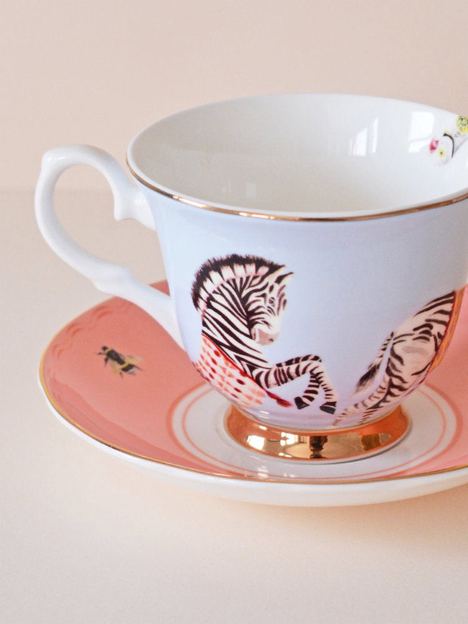 Tazza da tè con piattino Zebra