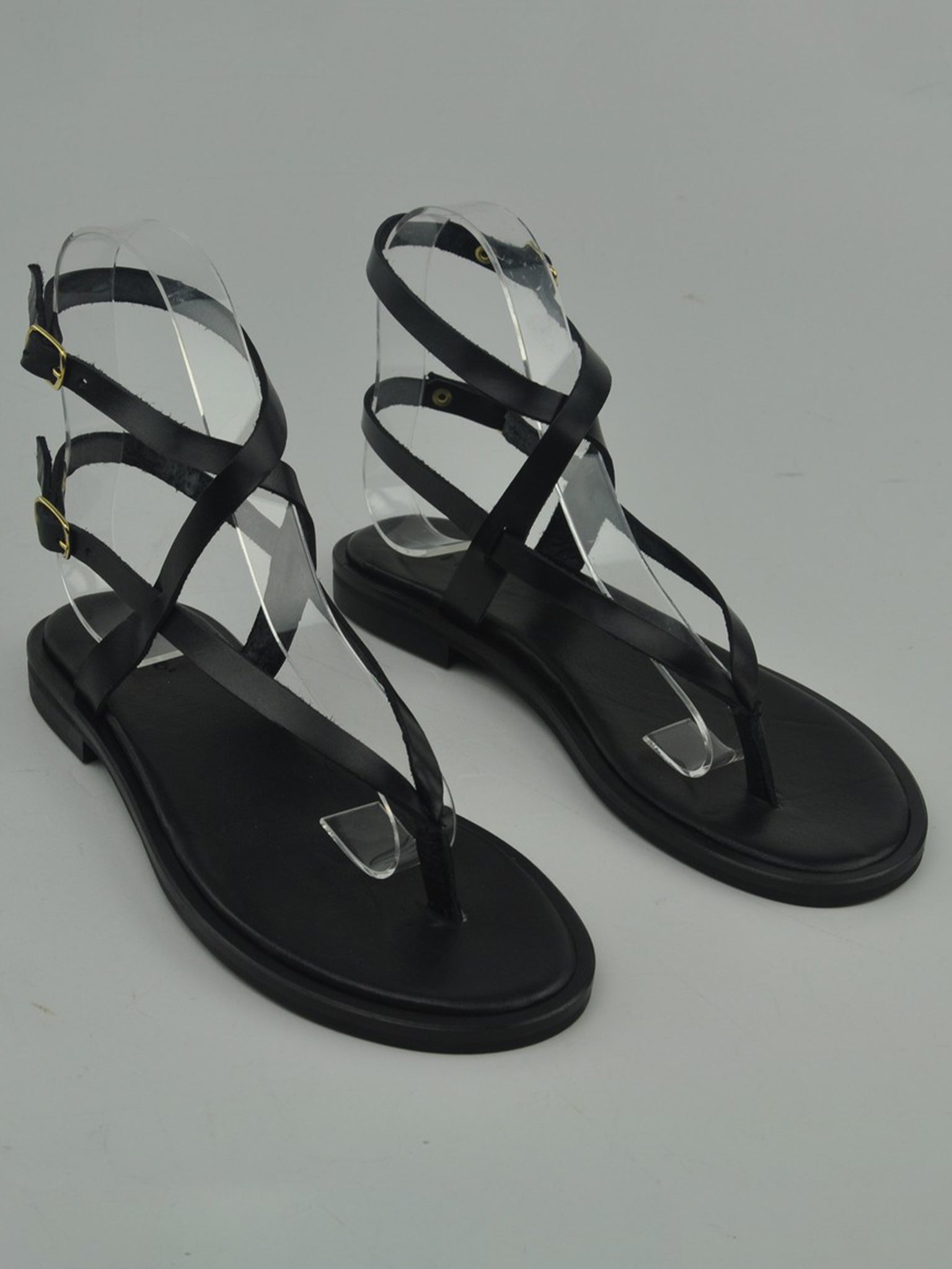 MUMBAI PELLE NERO - SUOLA TONDA