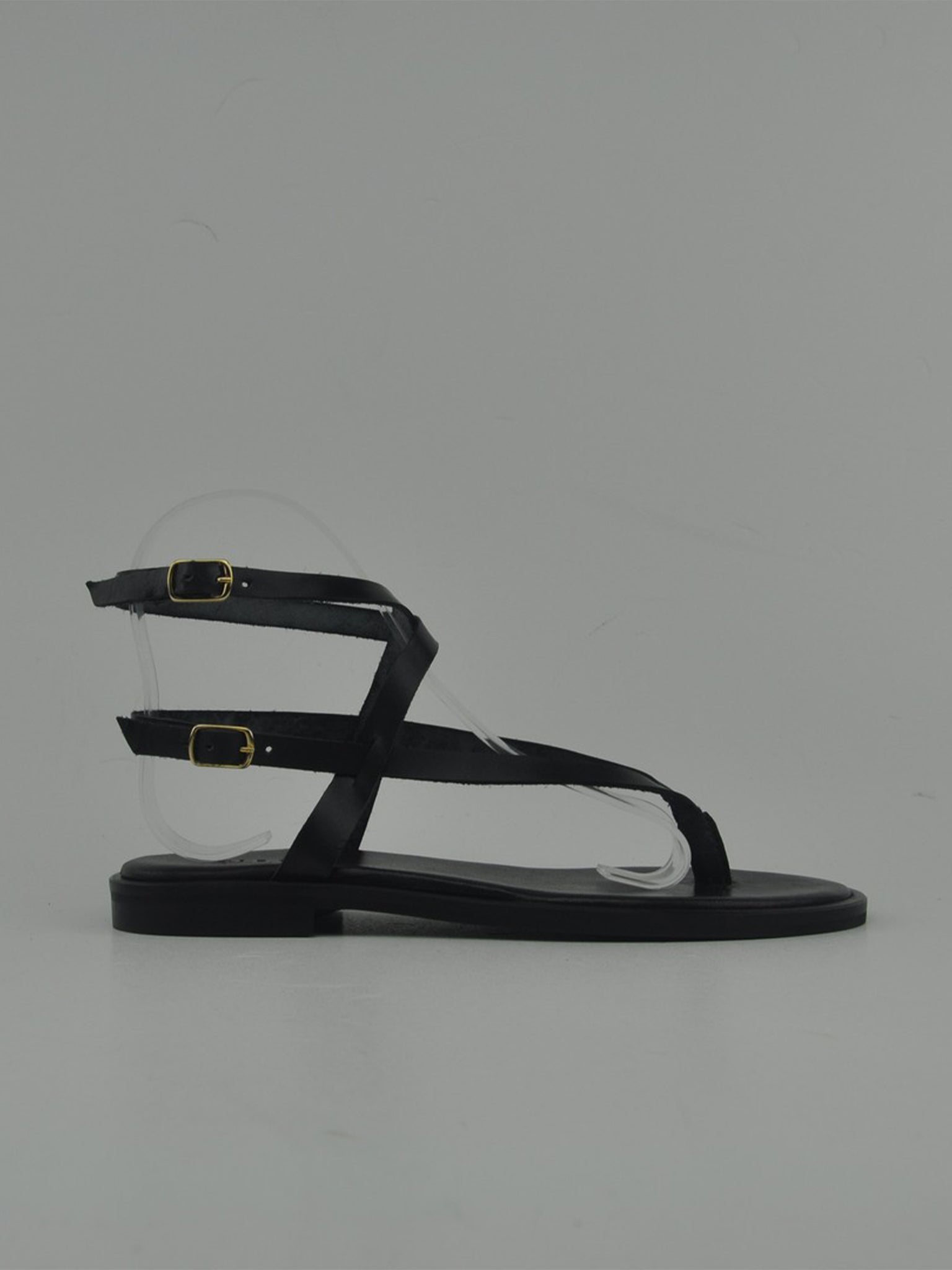 MUMBAI PELLE NERO - SUOLA TONDA