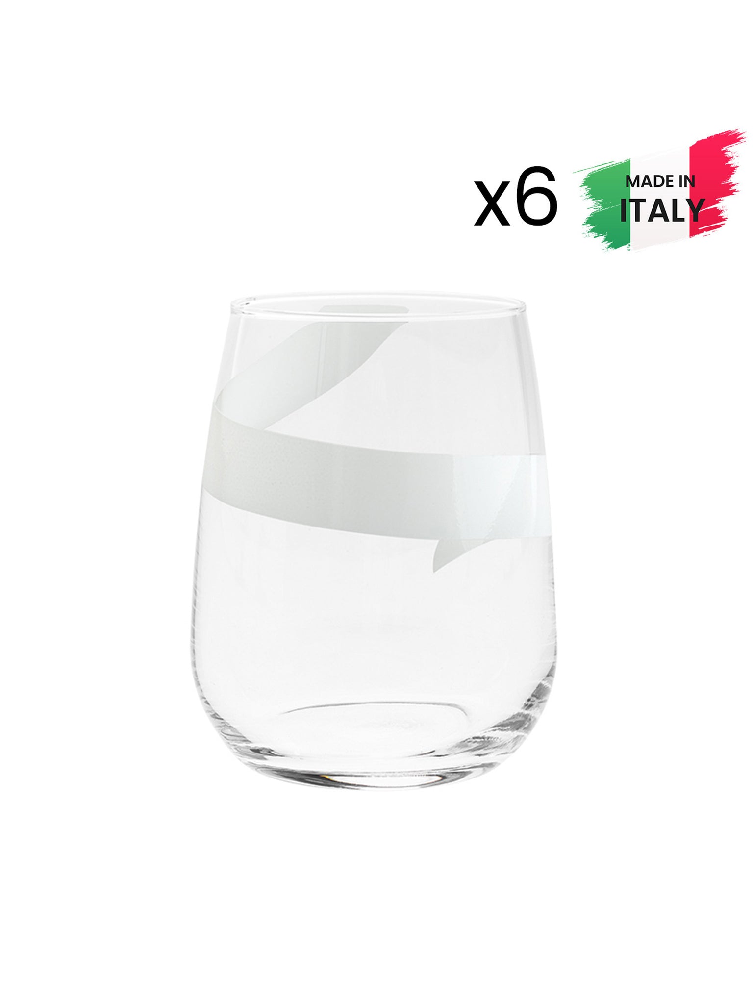 Bicchiere Acqua Set 6 Pezzi - Ginepro Bianco