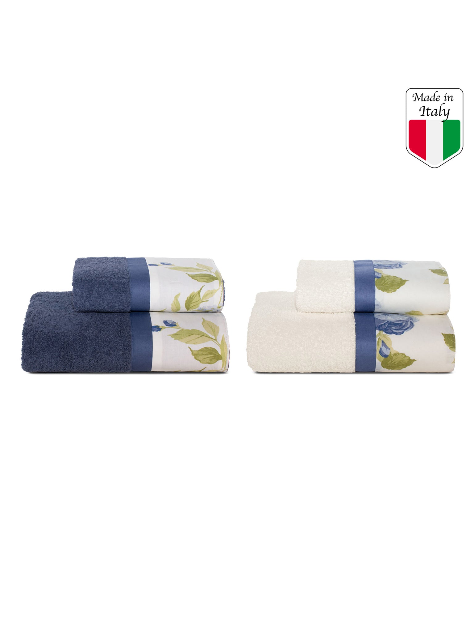 GIULIETTA Set spugna 4 pezzi viso + ospite, Denim