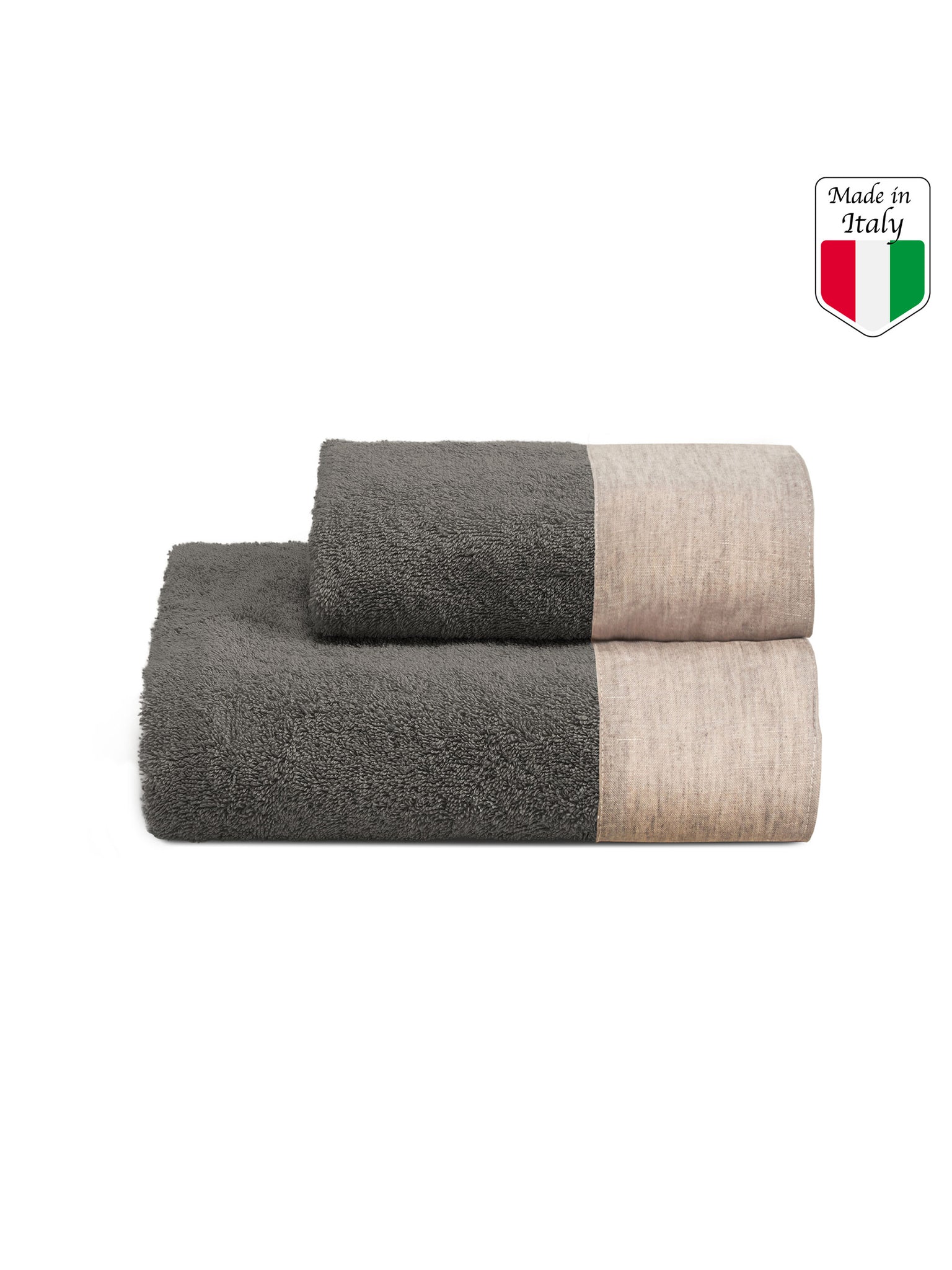WASHED Set spugna viso + ospite, Grigio