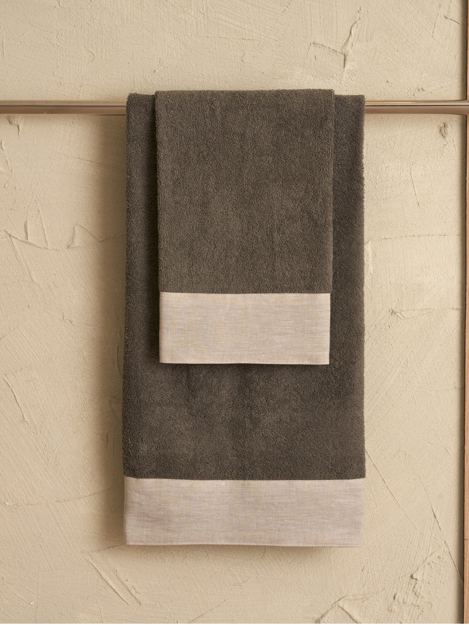 WASHED Set spugna viso + ospite, Grigio